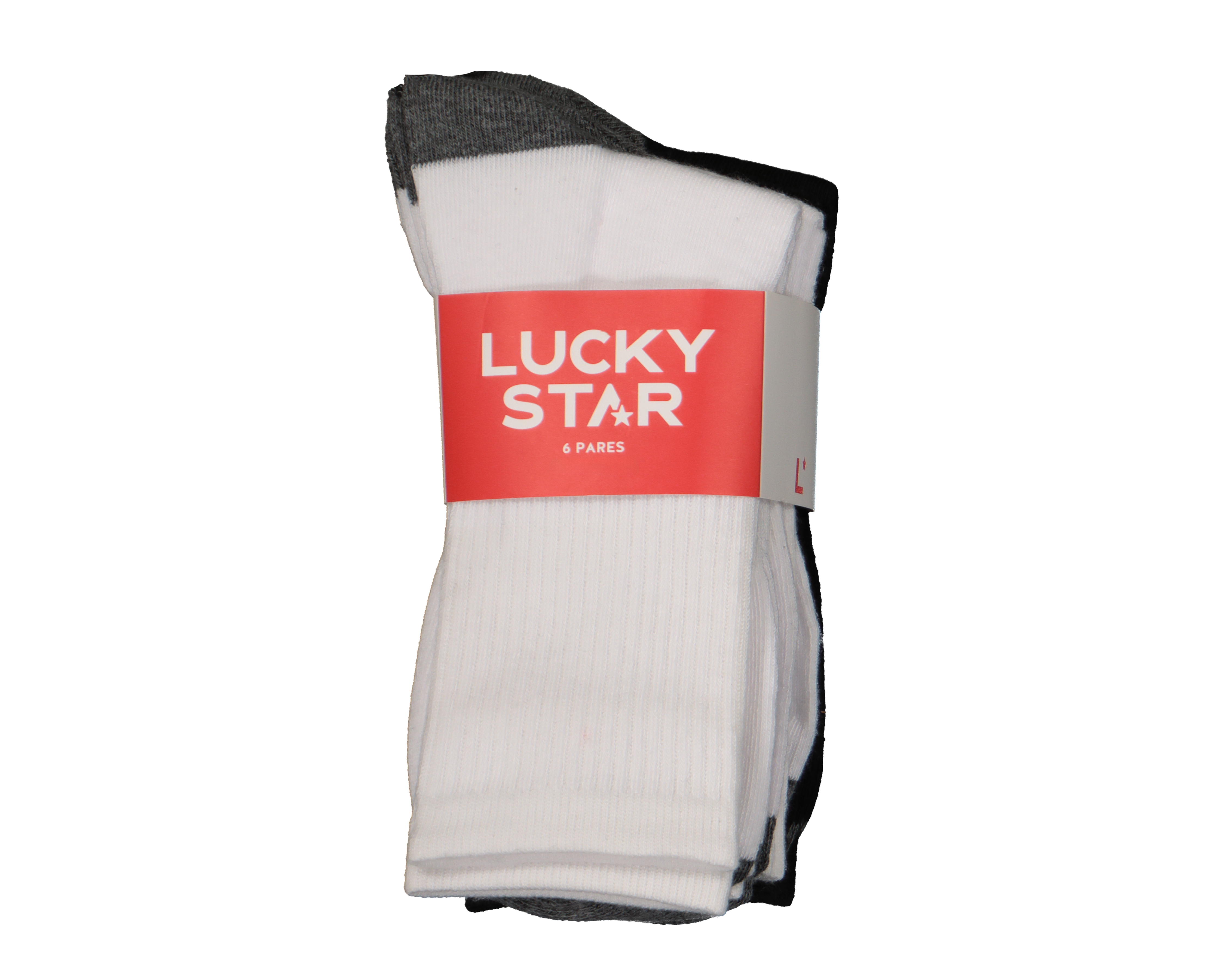 Foto 4 pulgar | Foto 3 | Calcetas Deportivas Largas Lucky Star para Hombre 6 Pares