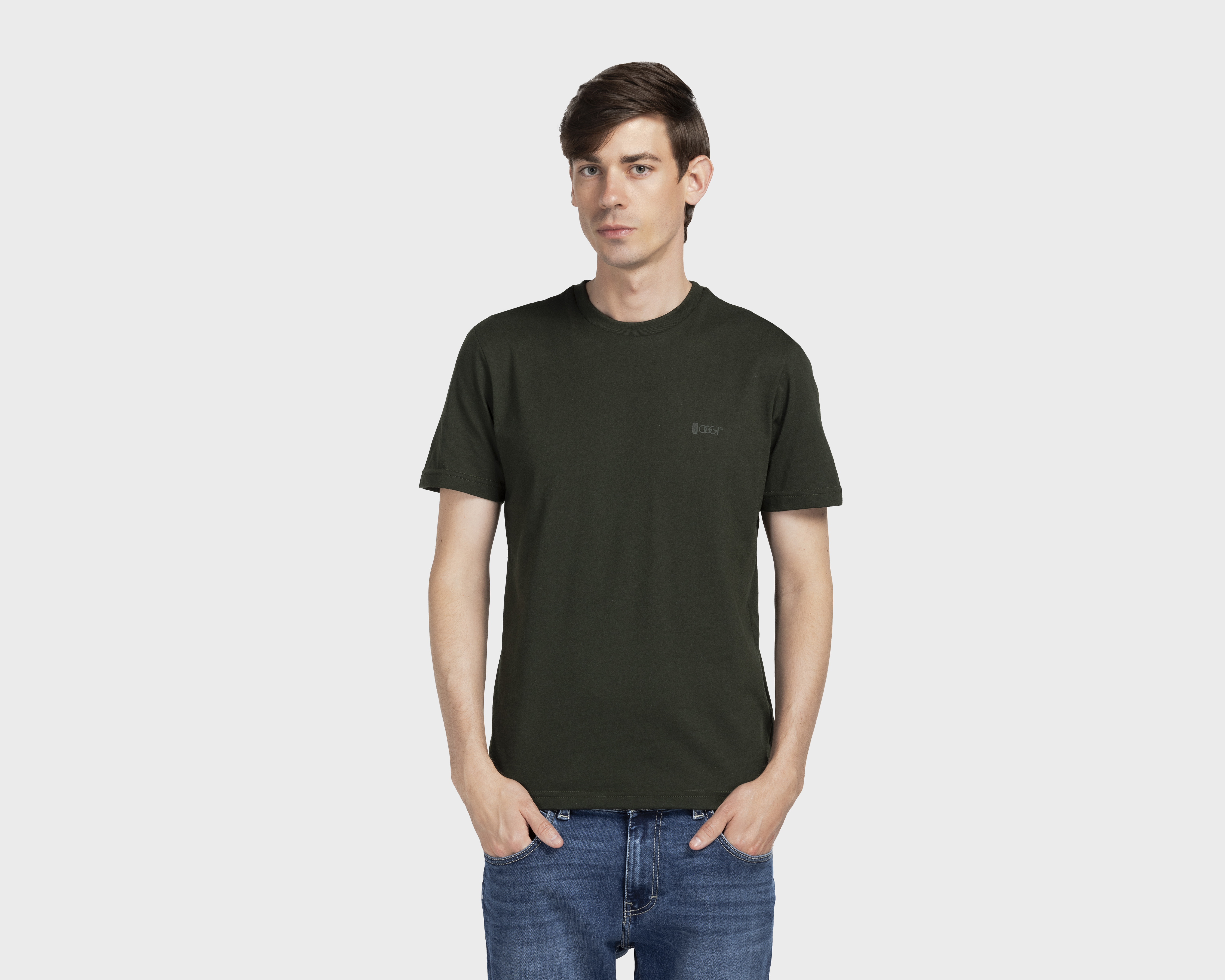 Playera de Cuello Redondo Oggi Verde para Hombre