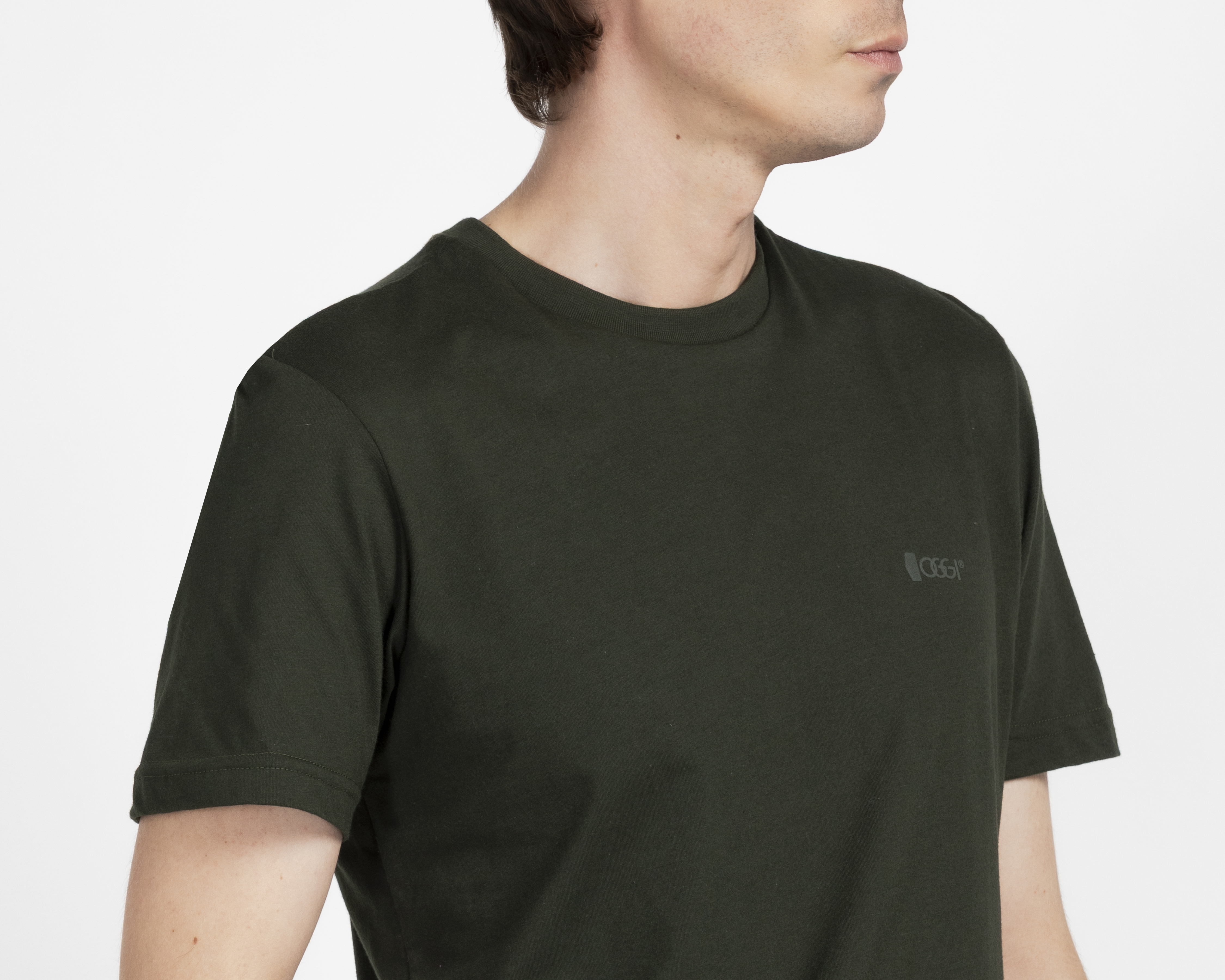 Foto 4 pulgar | Foto 3 | Playera de Cuello Redondo Oggi Verde para Hombre