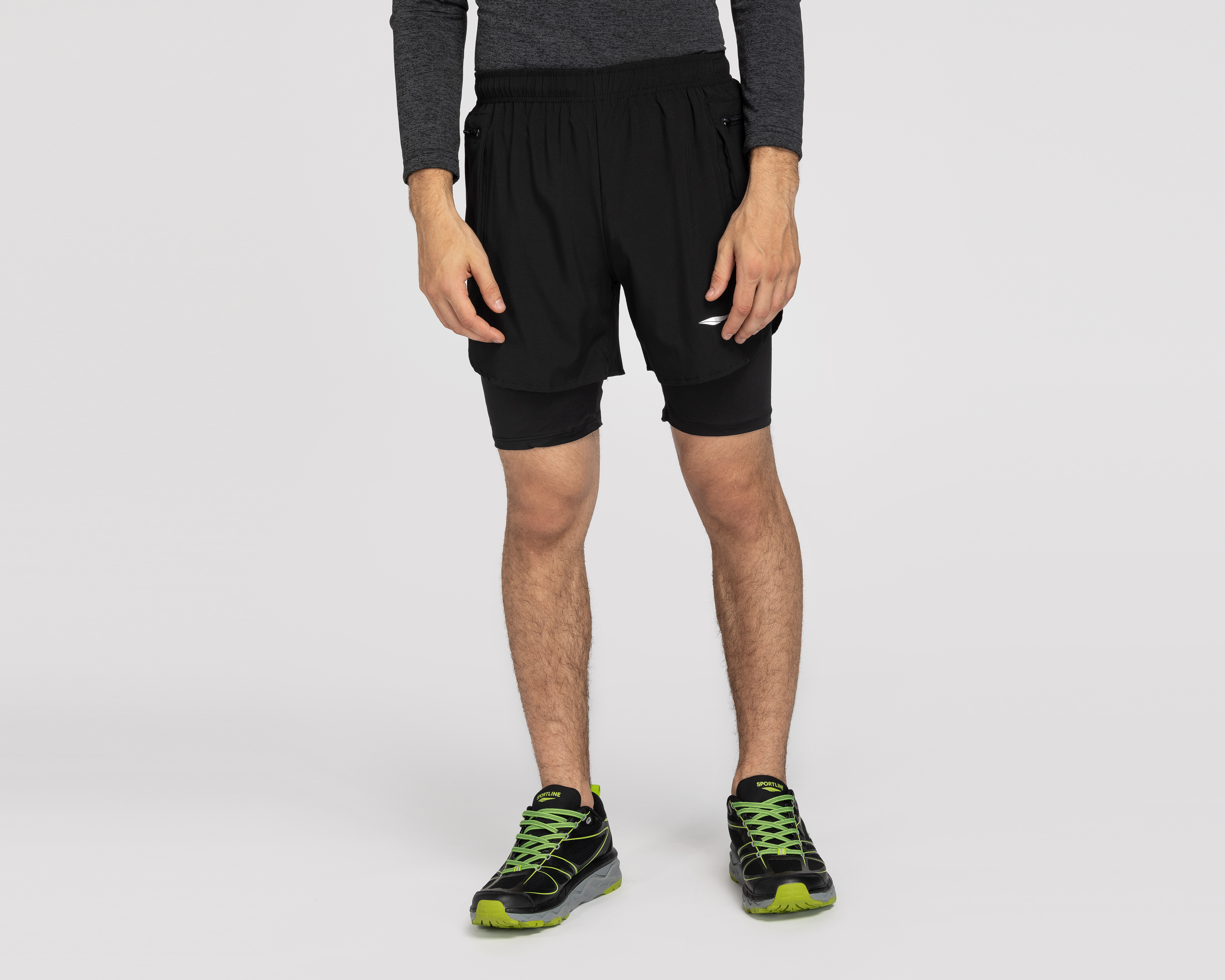 Foto 3 pulgar | Foto 2 | Short Sportline para Correr