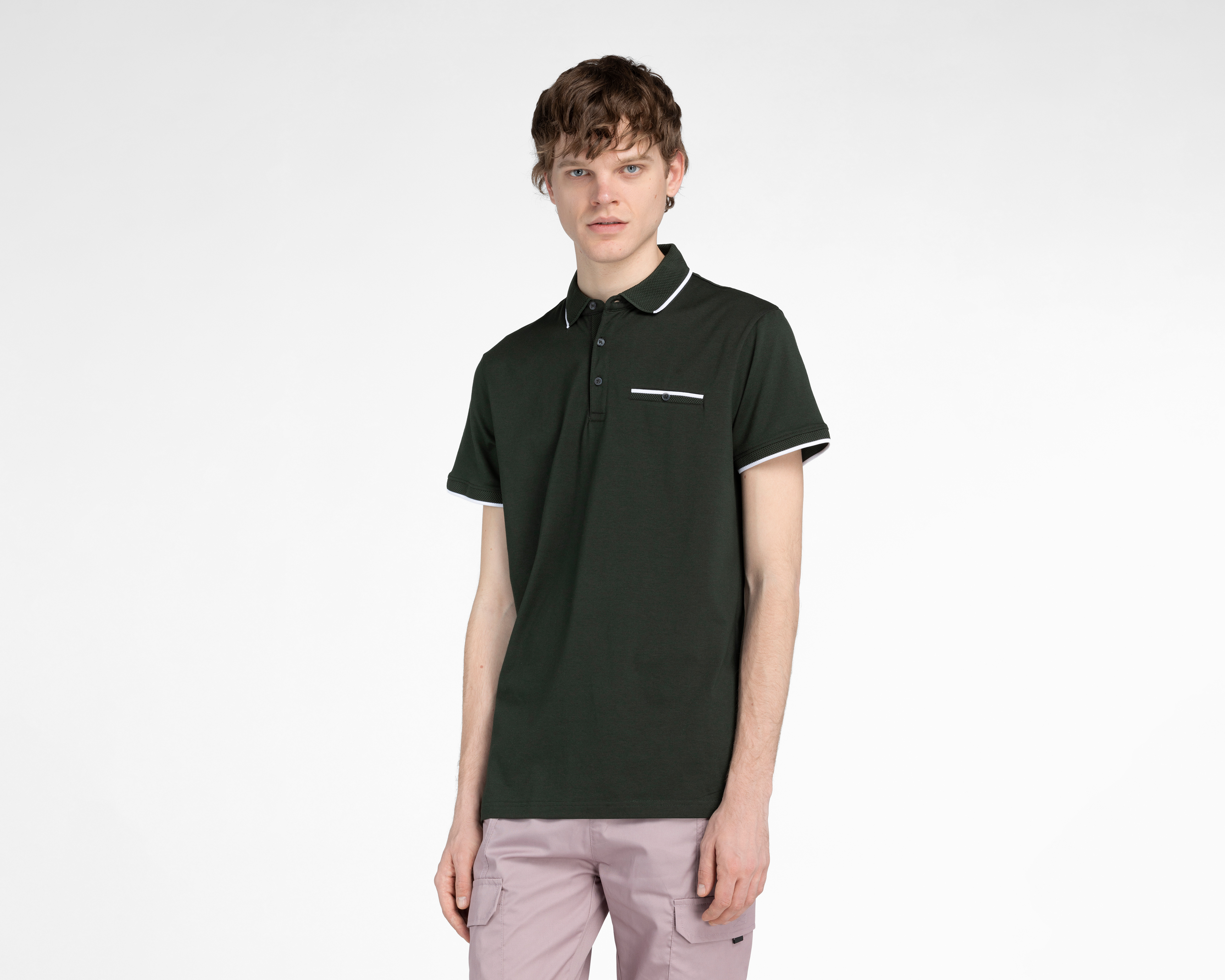 Playera Polo Refill Verde para Hombre