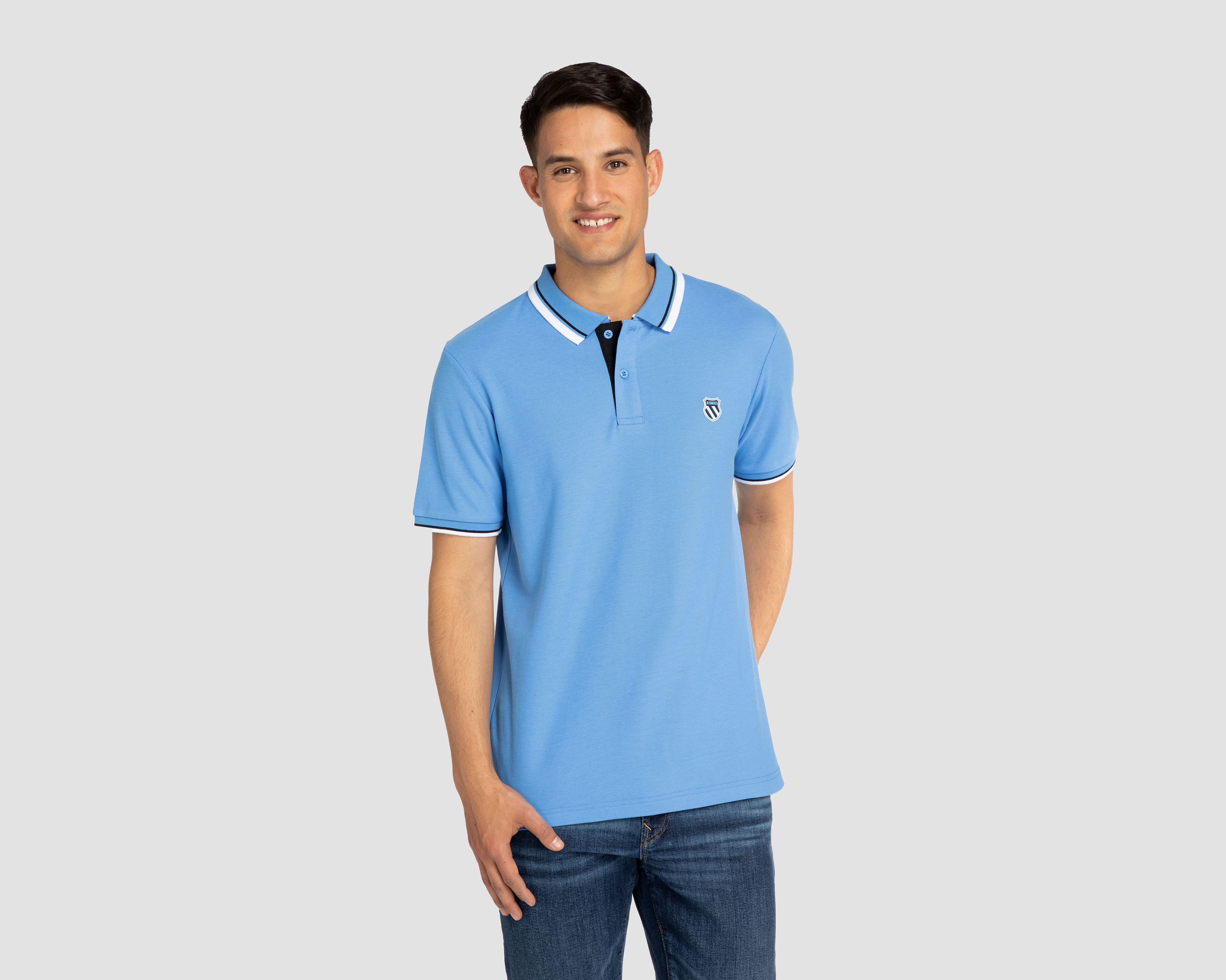 Foto 1 | Foto 1 | Playera Polo K-Swiss Azul para Hombre