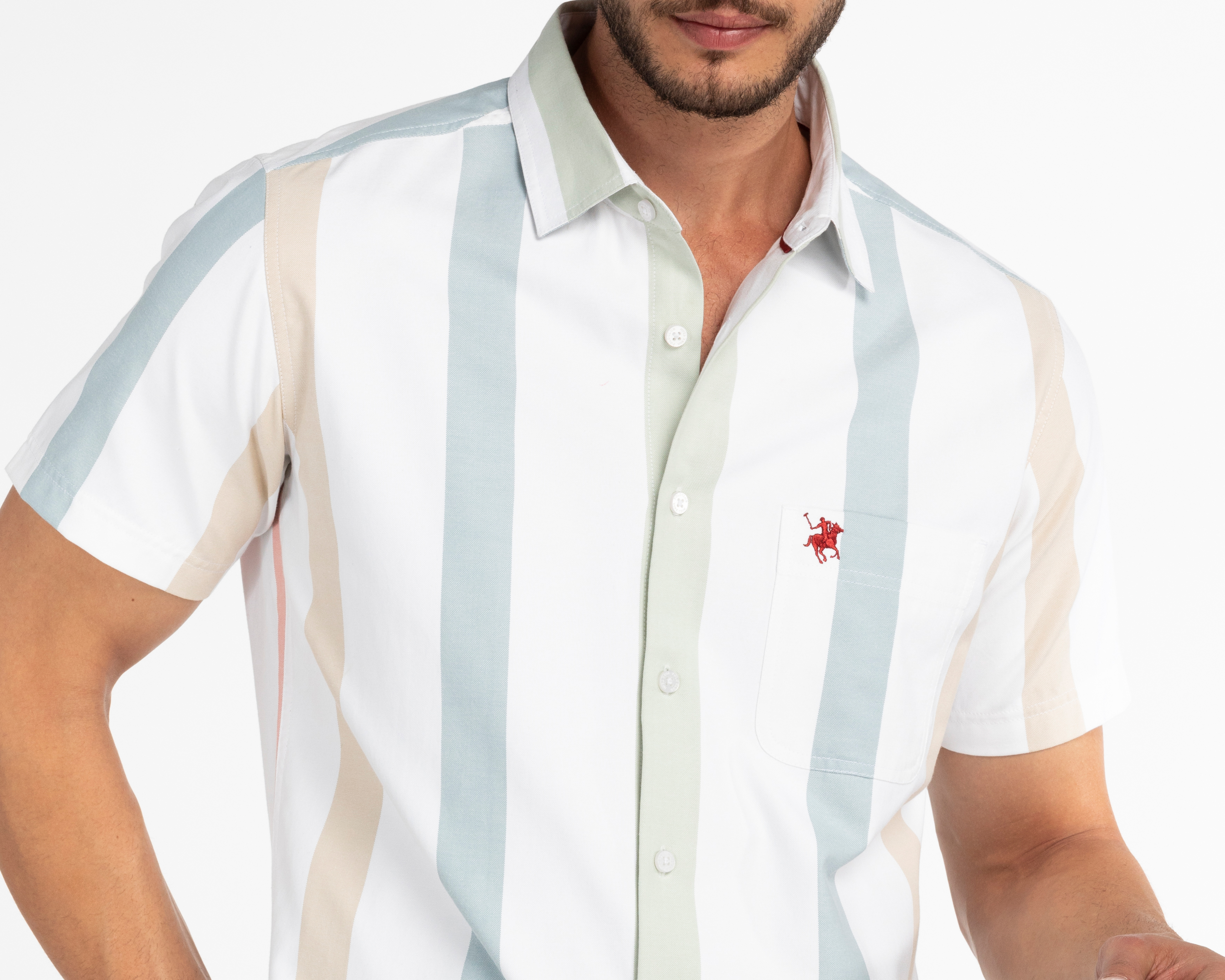 Foto 4 pulgar | Foto 3 | Camisa de Moda York Team Polo Club Regular a Rayas