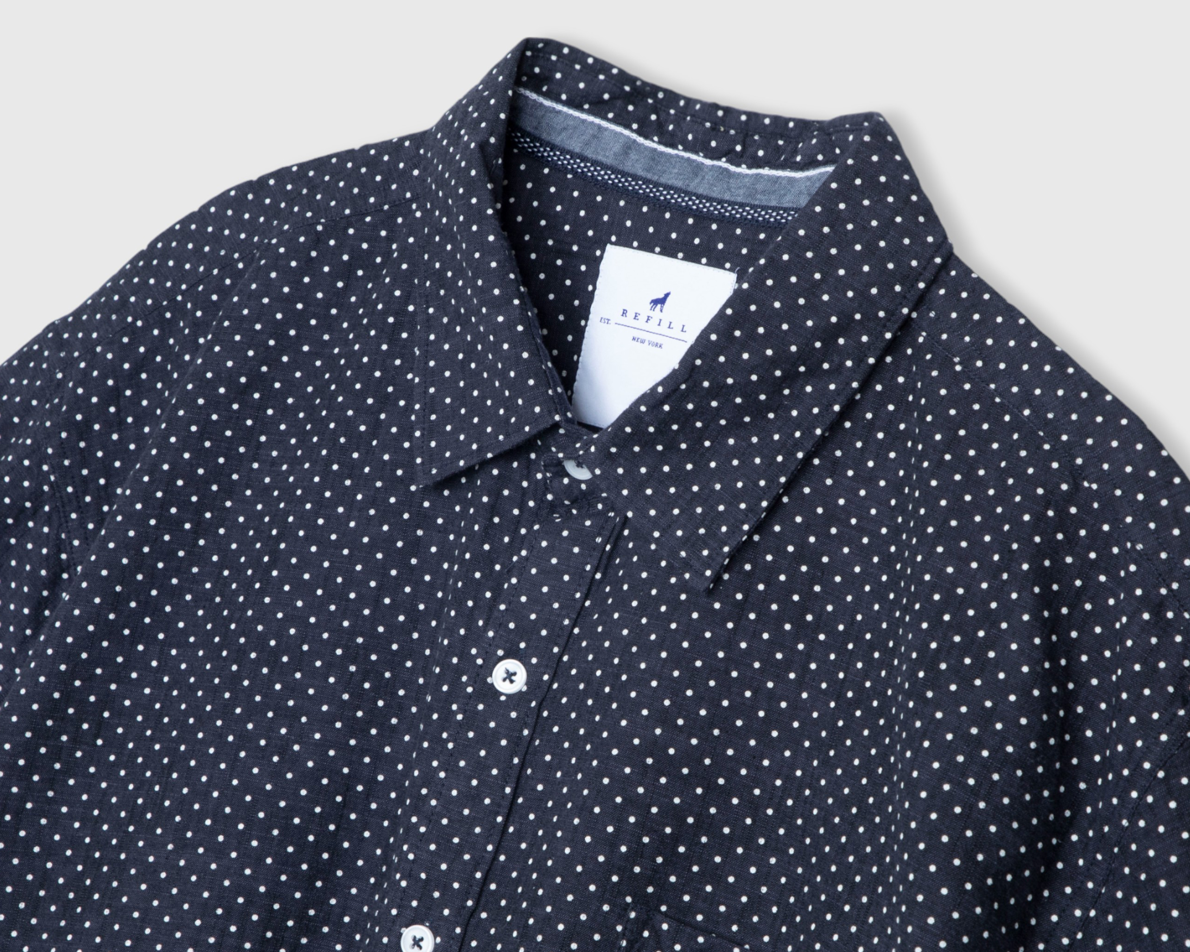 Foto 4 pulgar | Foto 3 | Camisa Casual de Algodón Refill Regular con Puntos