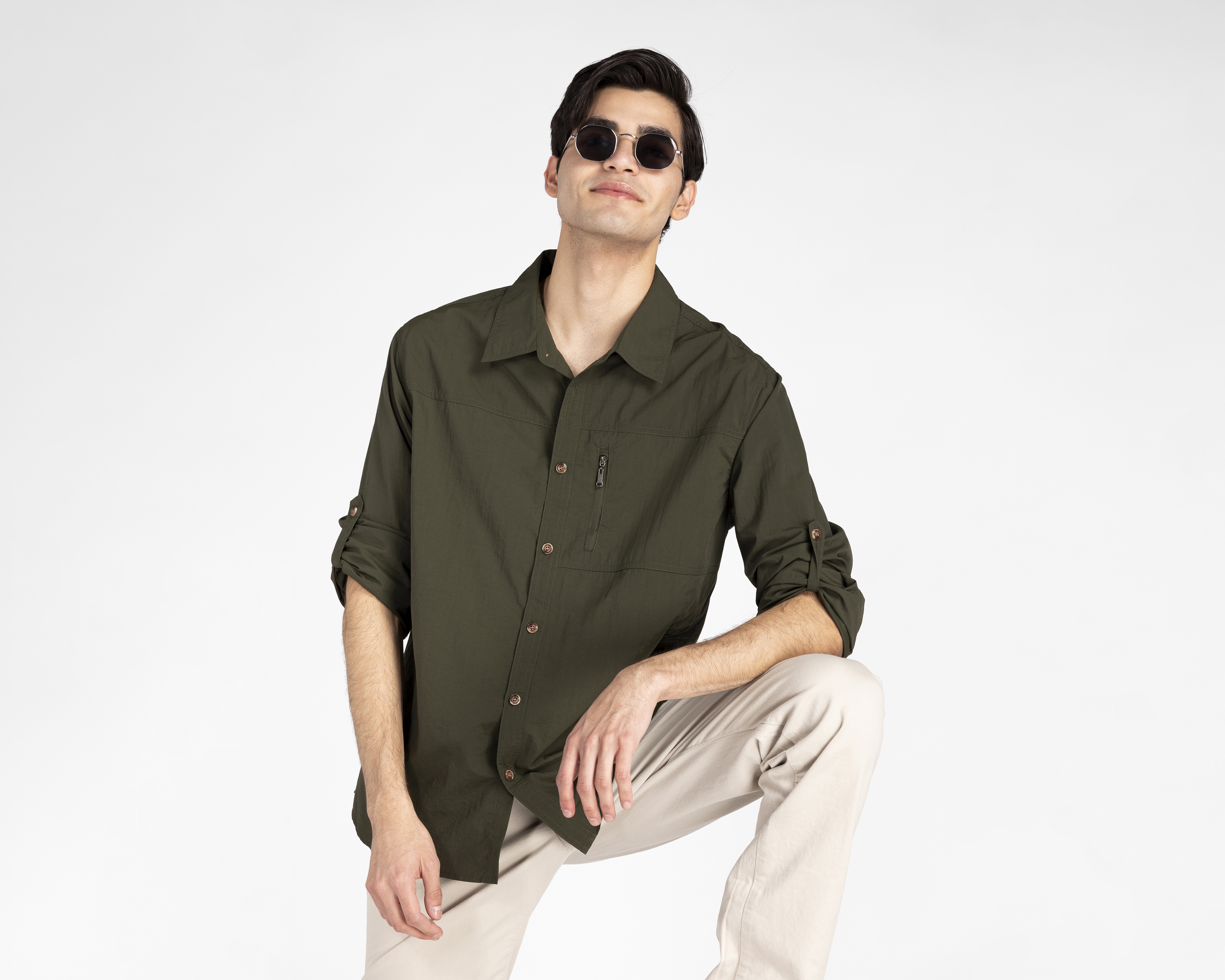 Foto 2 | Foto 2 | Camisa de Moda Refill Regular Verde