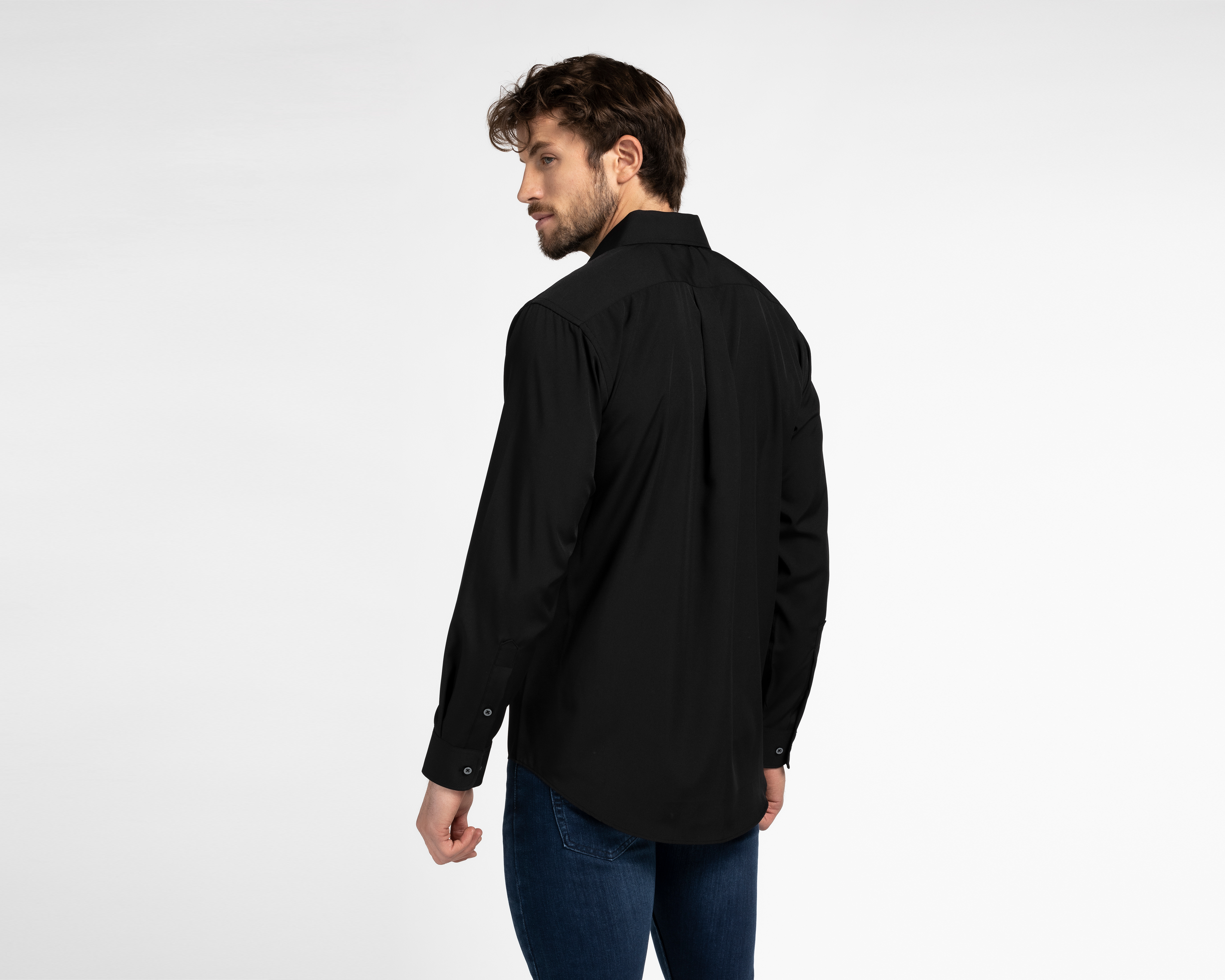 Foto 3 pulgar | Foto 2 | Camisa Casual Wall Street Regular Fit Negra