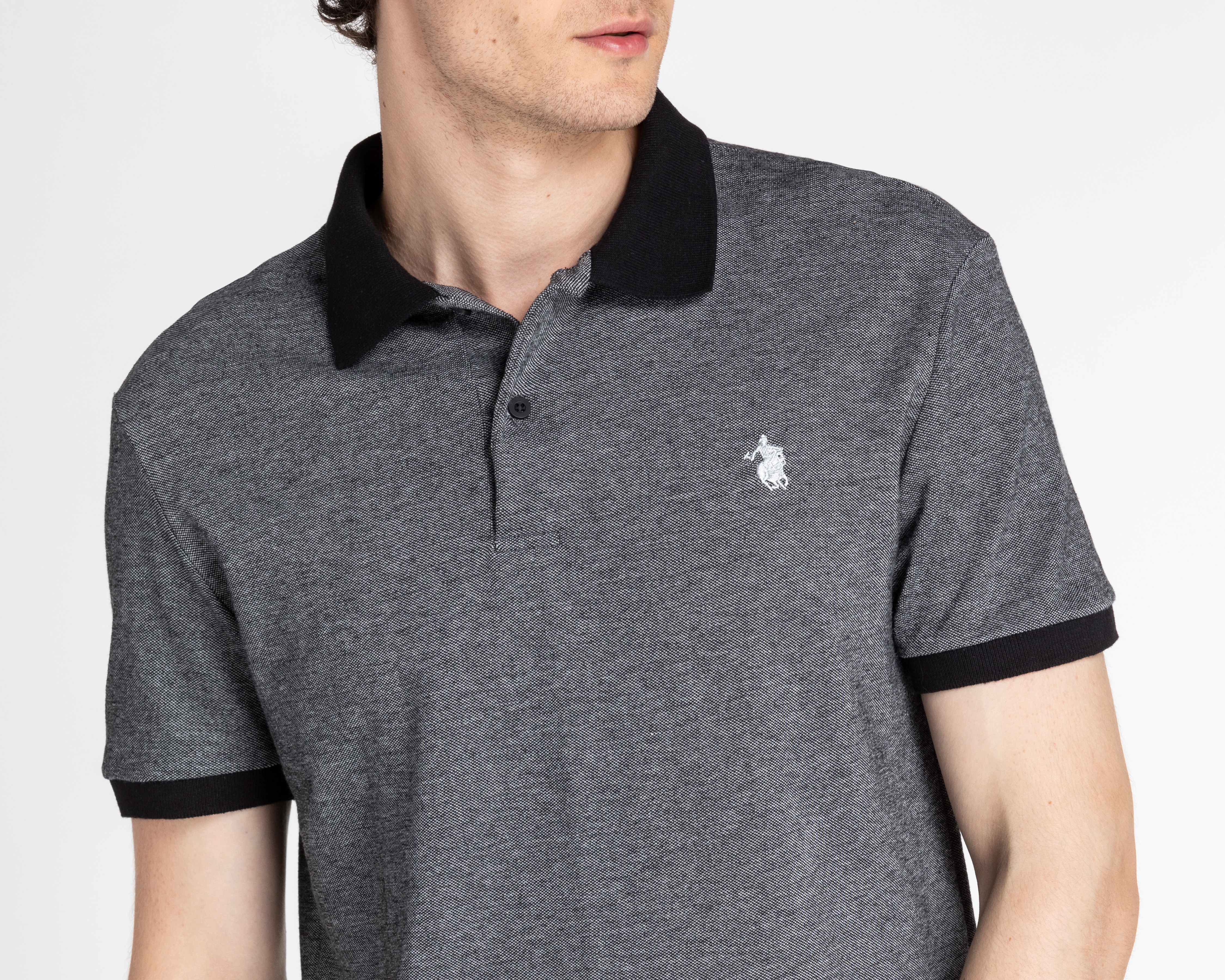 Foto 4 pulgar | Foto 3 | Playera Polo York Team Polo Club Gris para Hombre
