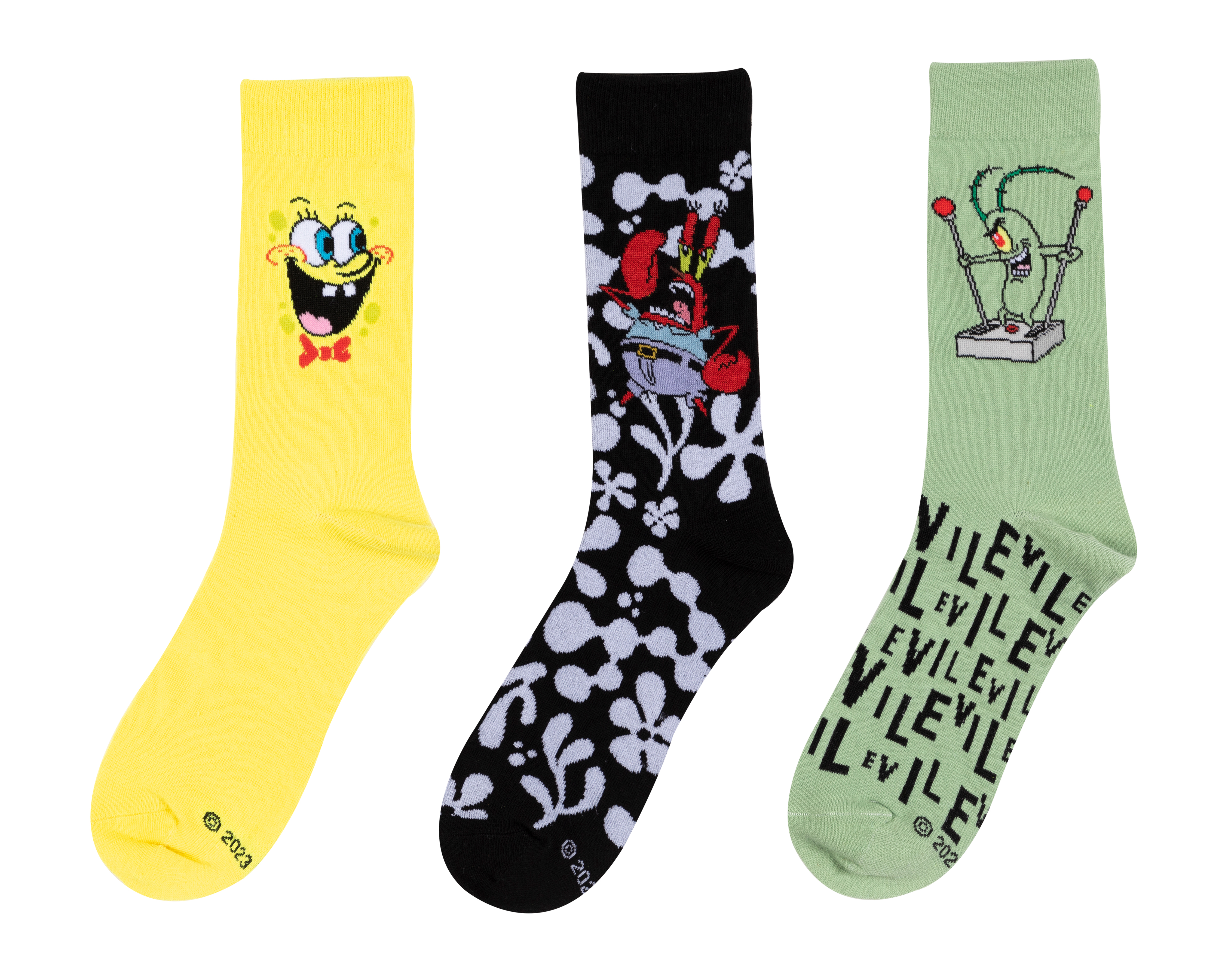 Foto 1 | Foto 1 | Calcetas Largas Refill Bob Esponja para Hombre 3 Pares