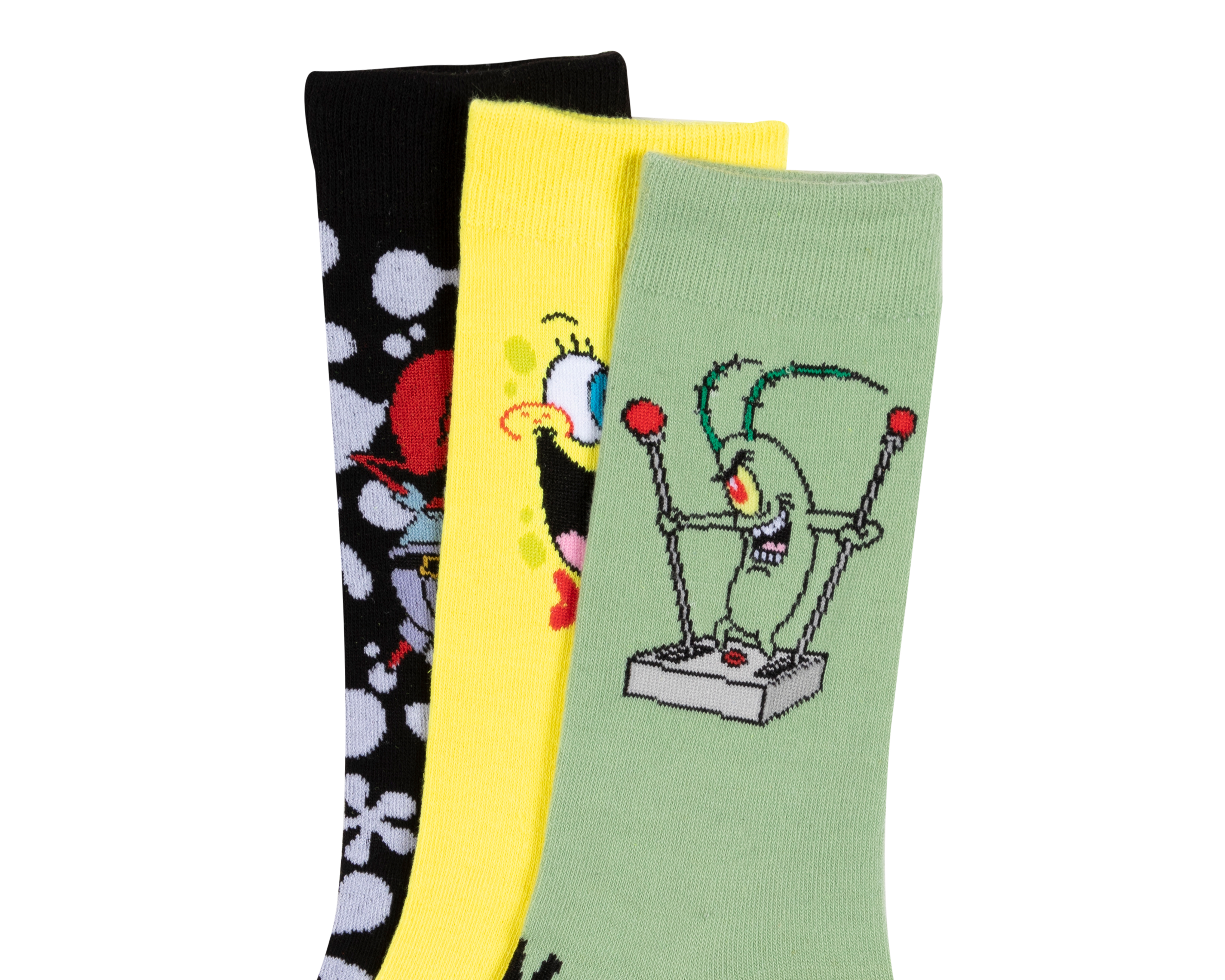 Foto 2 | Foto 2 | Calcetas Largas Refill Bob Esponja para Hombre 3 Pares