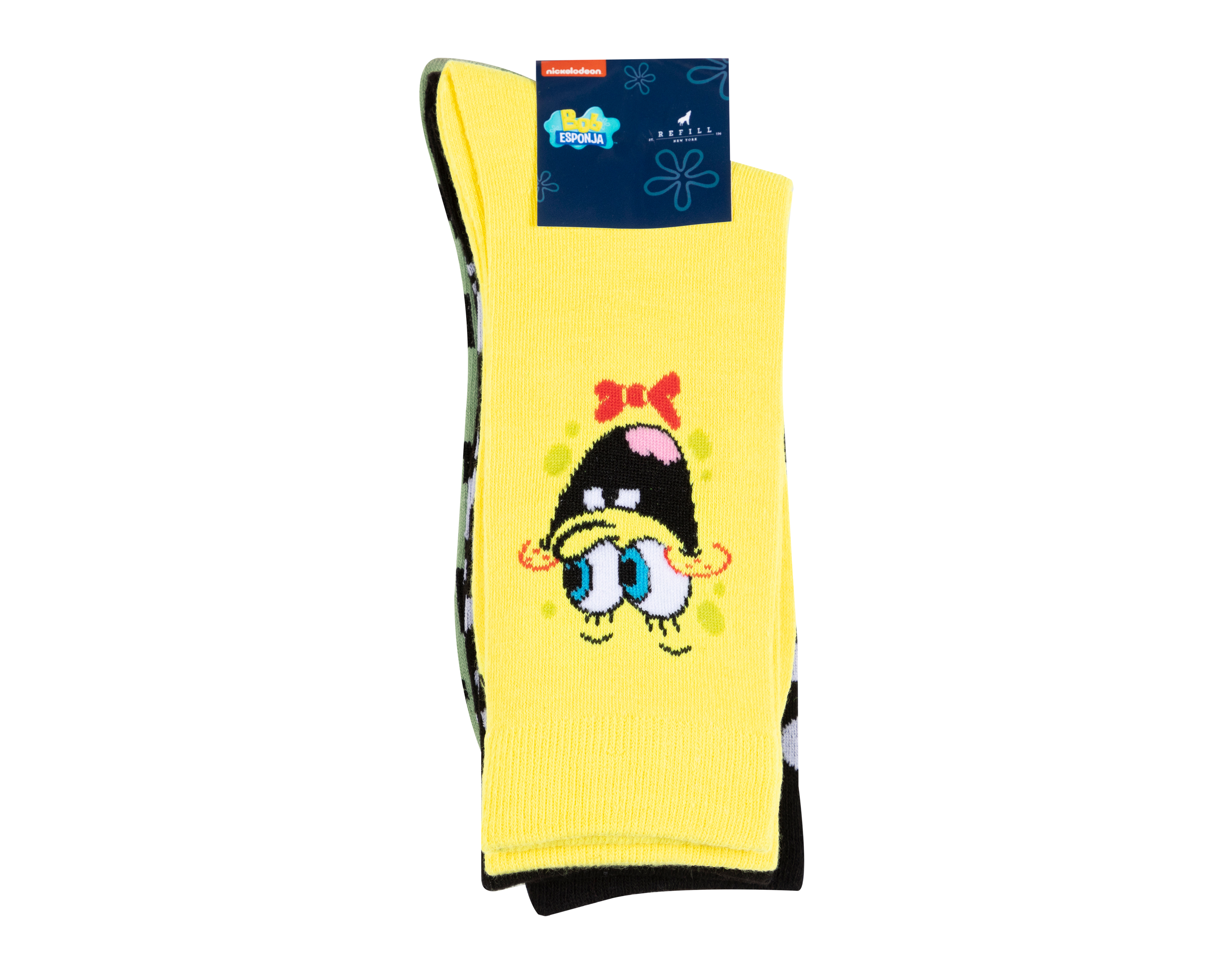 Foto 3 | Foto 3 | Calcetas Largas Refill Bob Esponja para Hombre 3 Pares