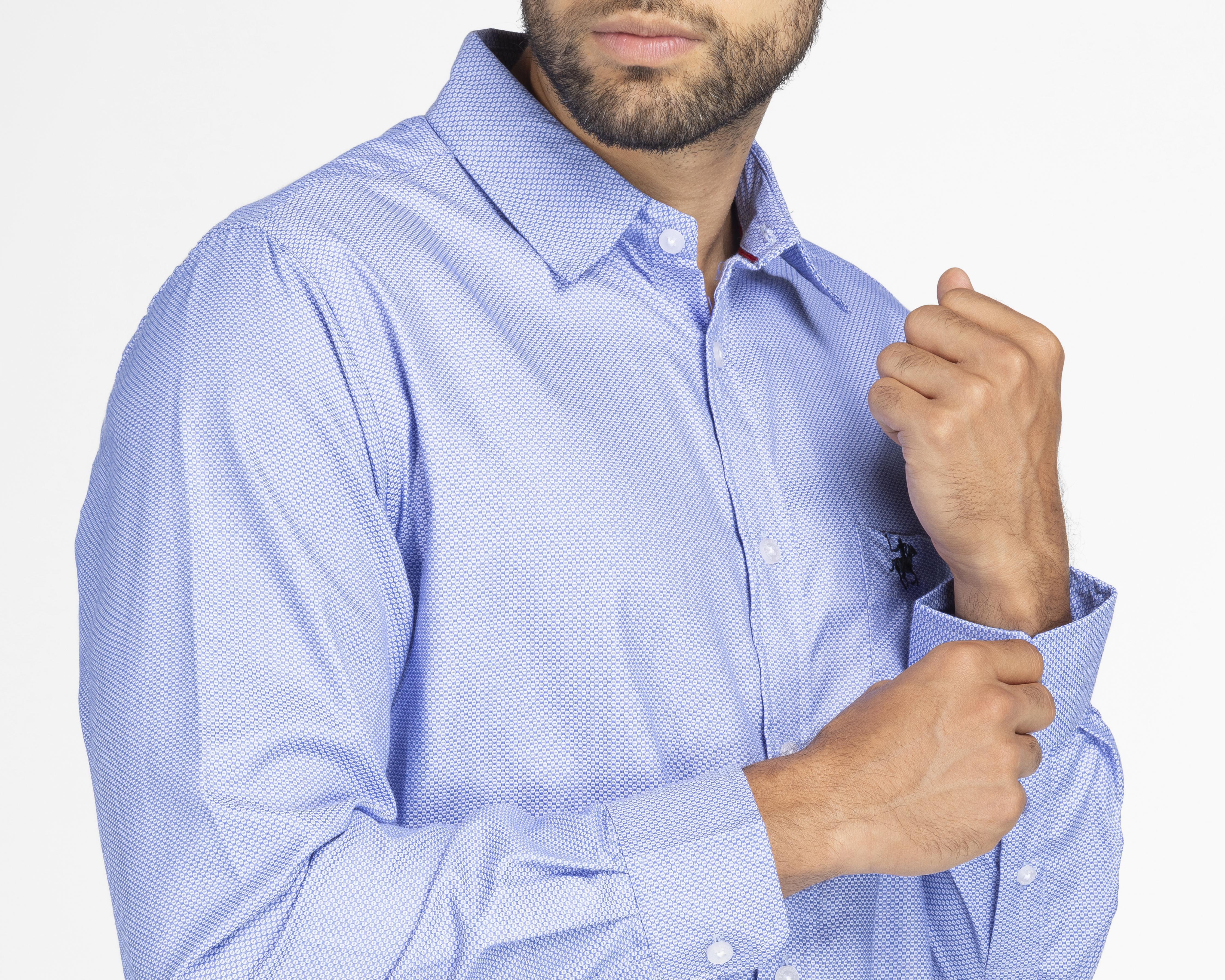 Foto 4 pulgar | Foto 3 | Camisa Casual York Team Polo Club Slim con Print de Puntos