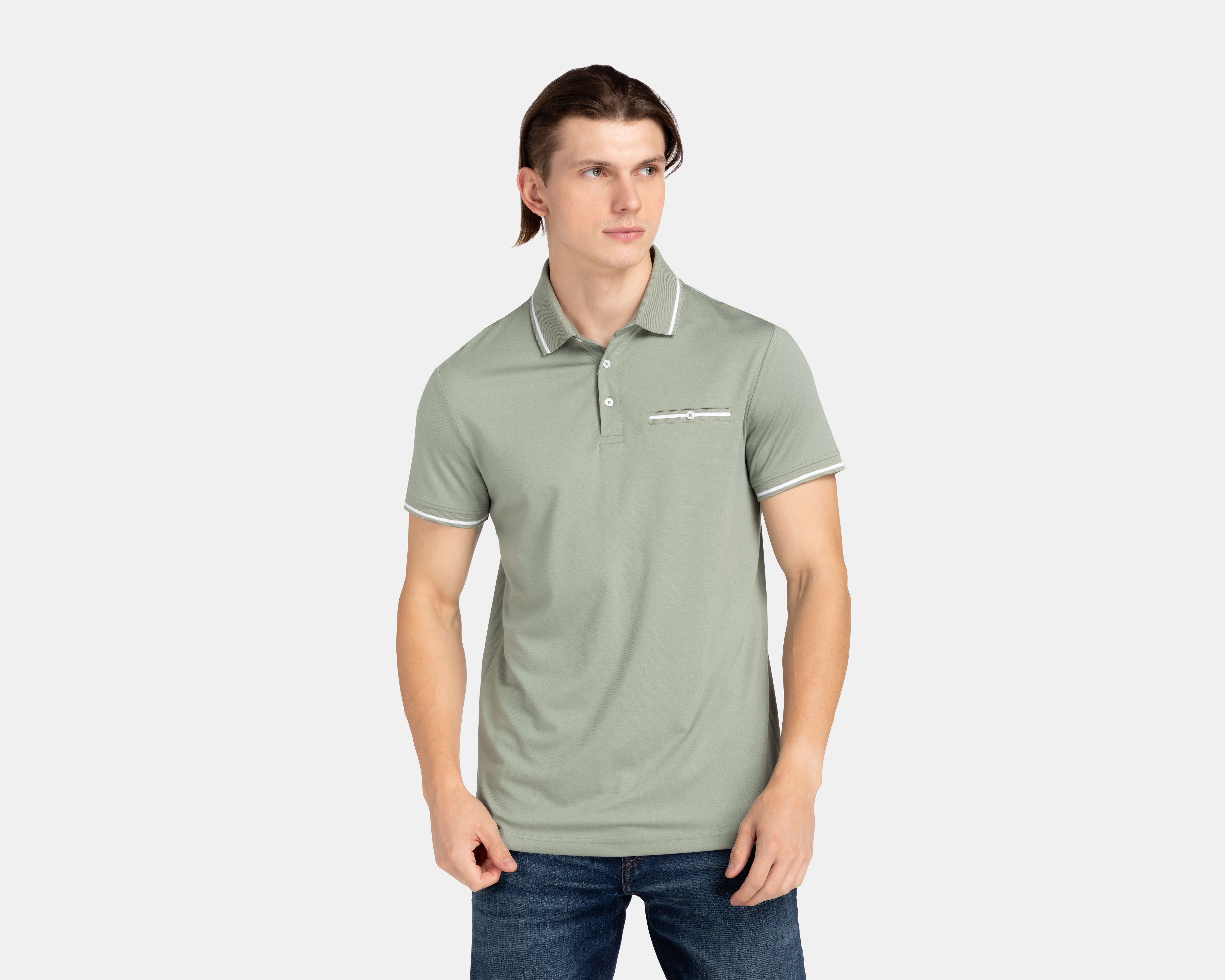 Foto 2 pulgar | Foto 1 | Playera Polo Porto Sur Verde para Hombre