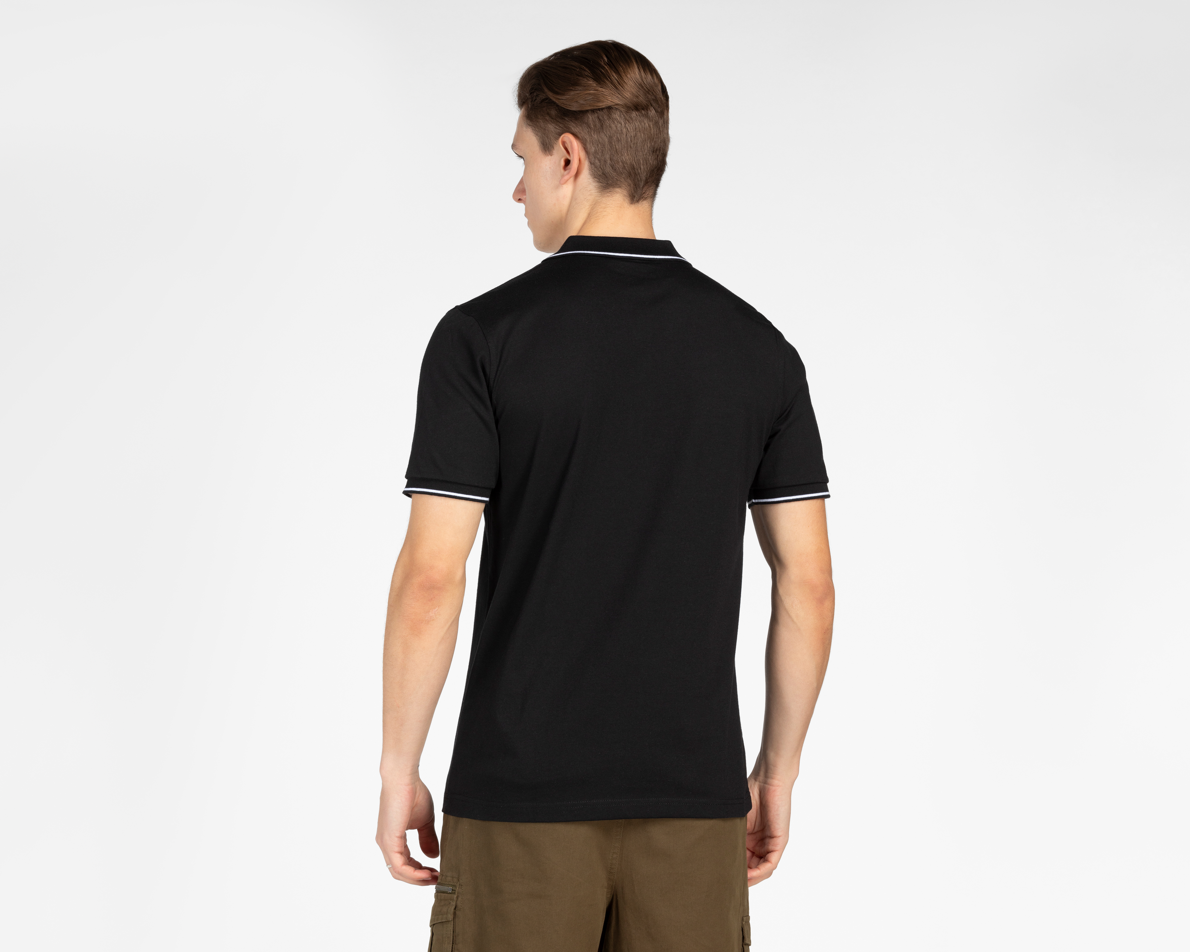 Foto 4 pulgar | Foto 3 | Playera Polo K-Swiss Negra para Hombre