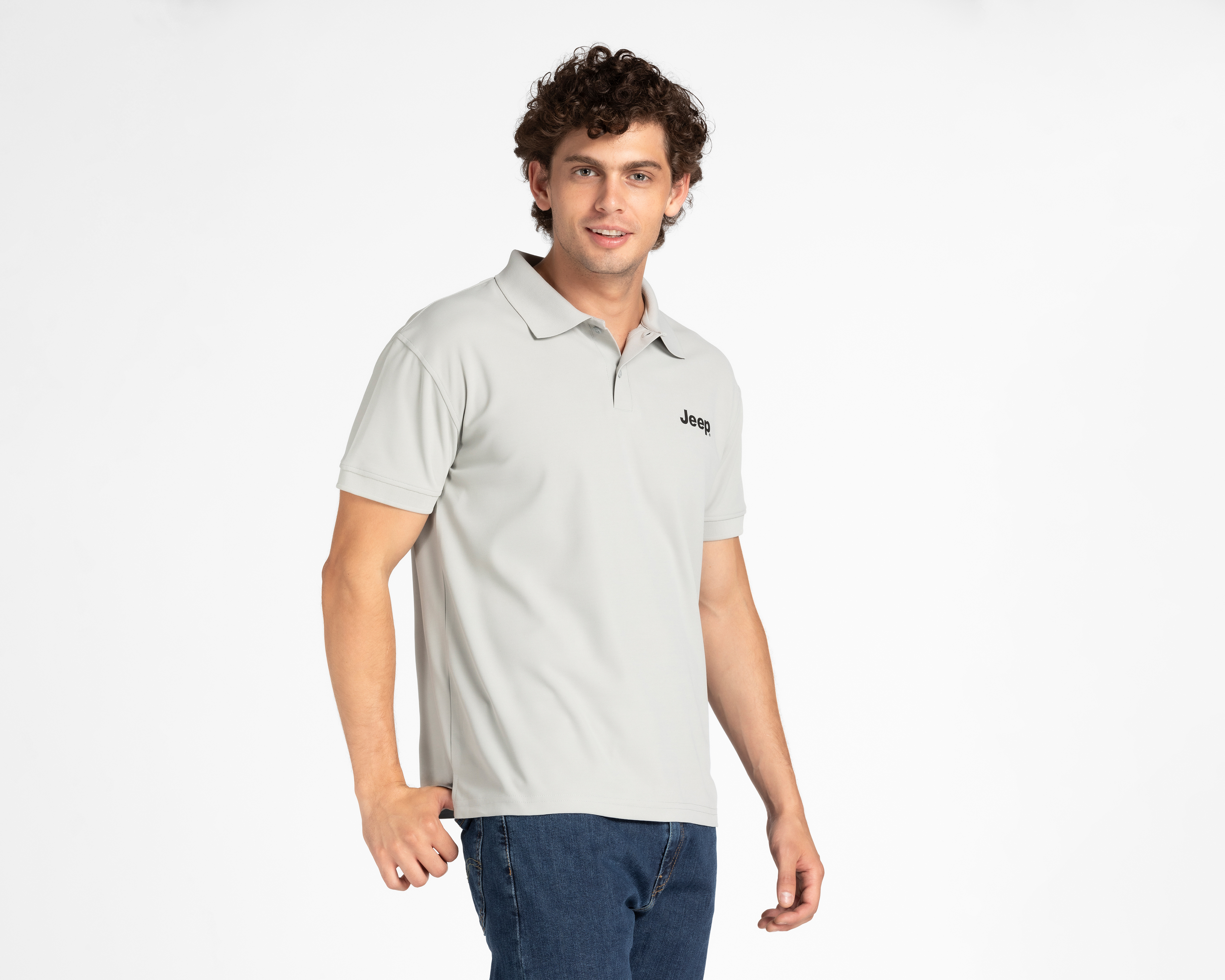 Playera Polo Jeep Gris para Hombre