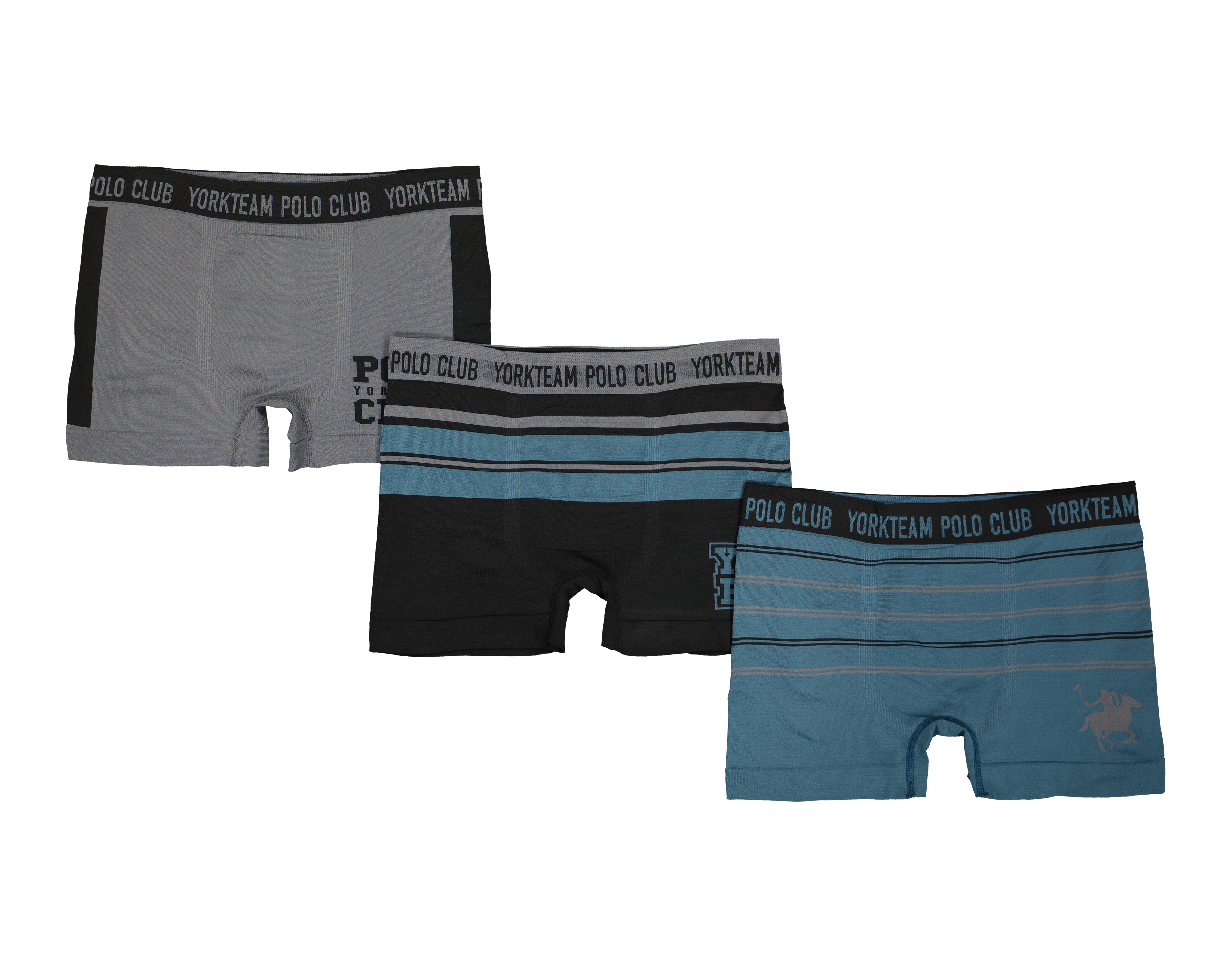 Bóxer Corto York Team Polo Club 3 Piezas