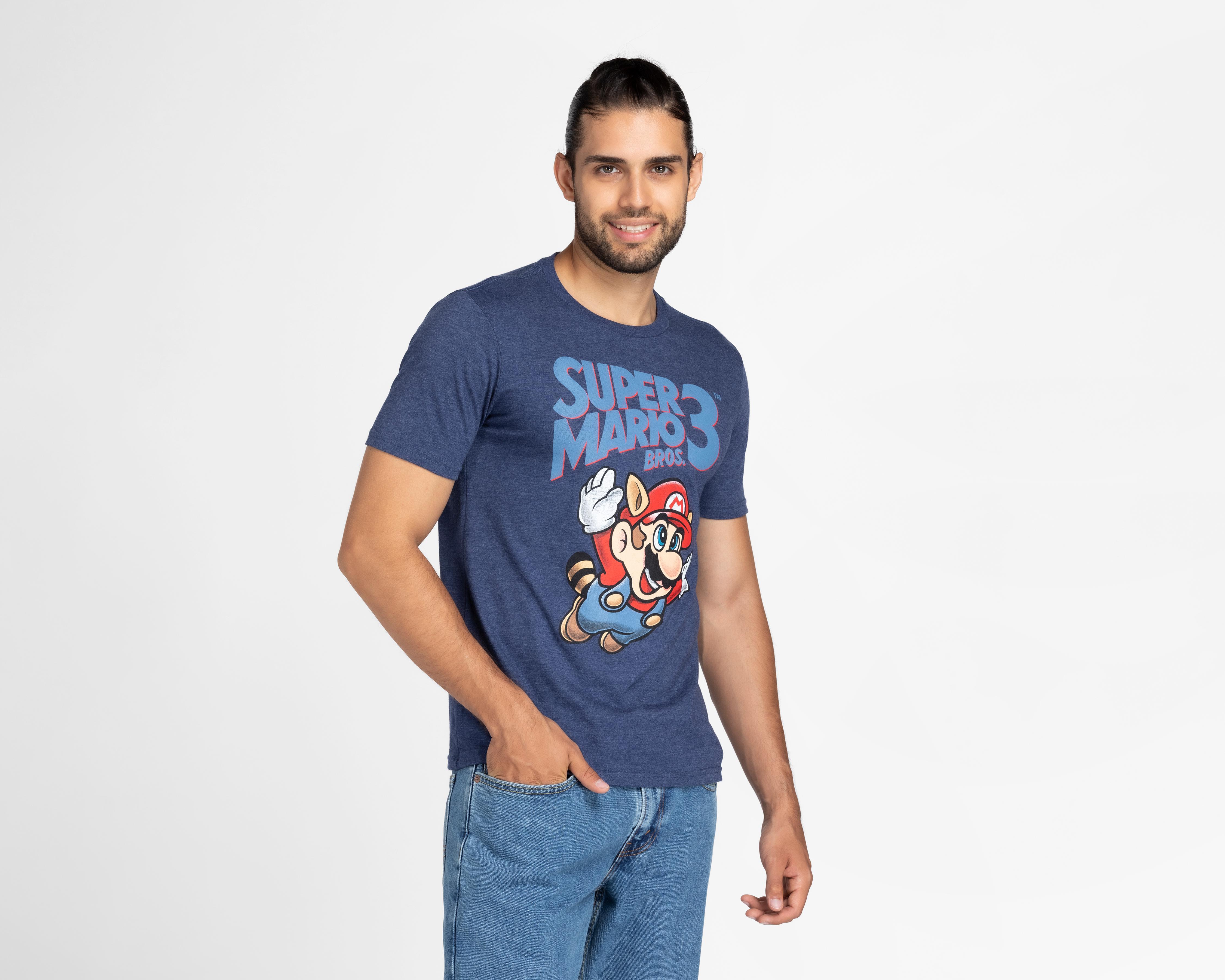 Playera Mario Bros Cuello Redondo
