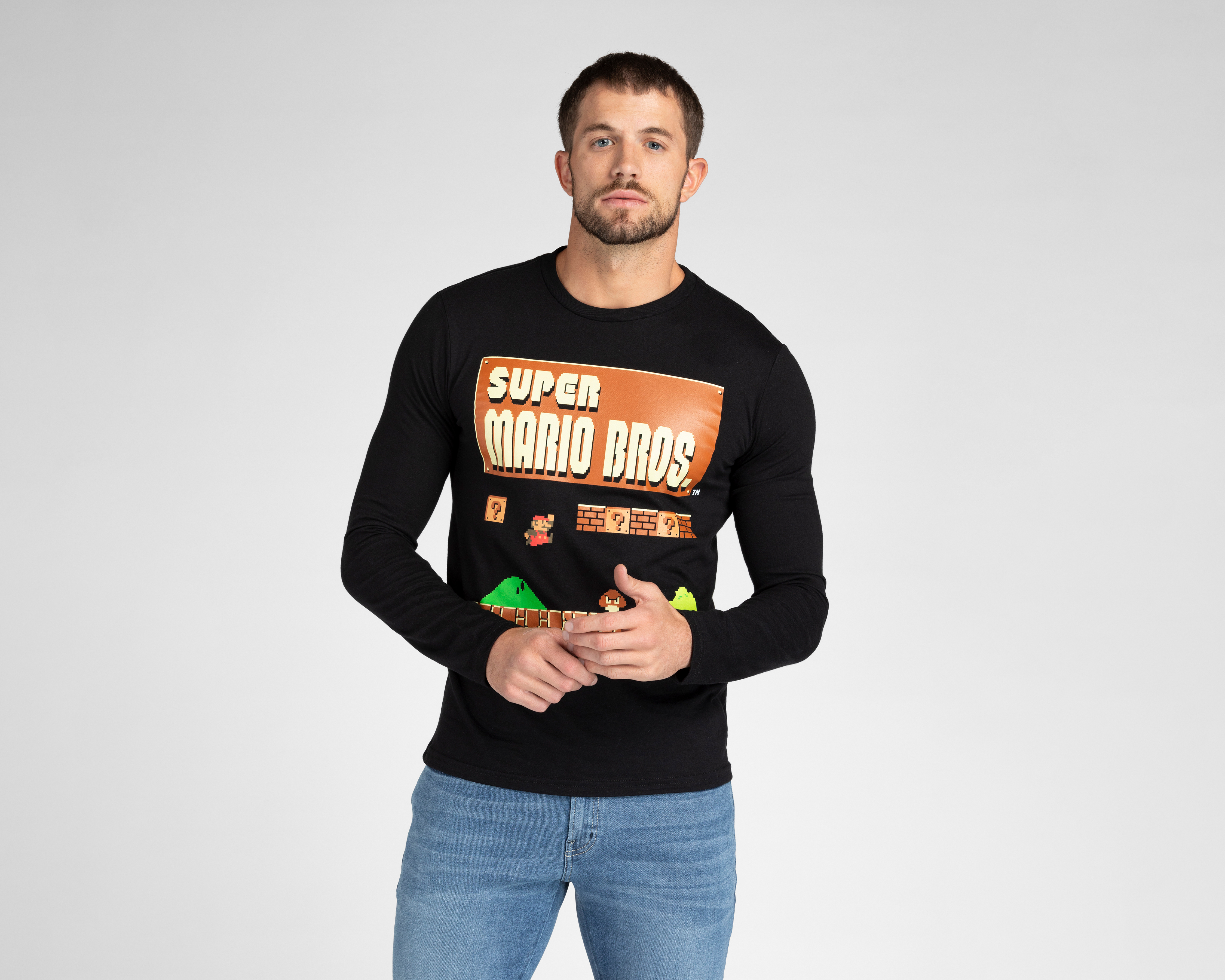 Playera Mario Bros Cuello Redondo