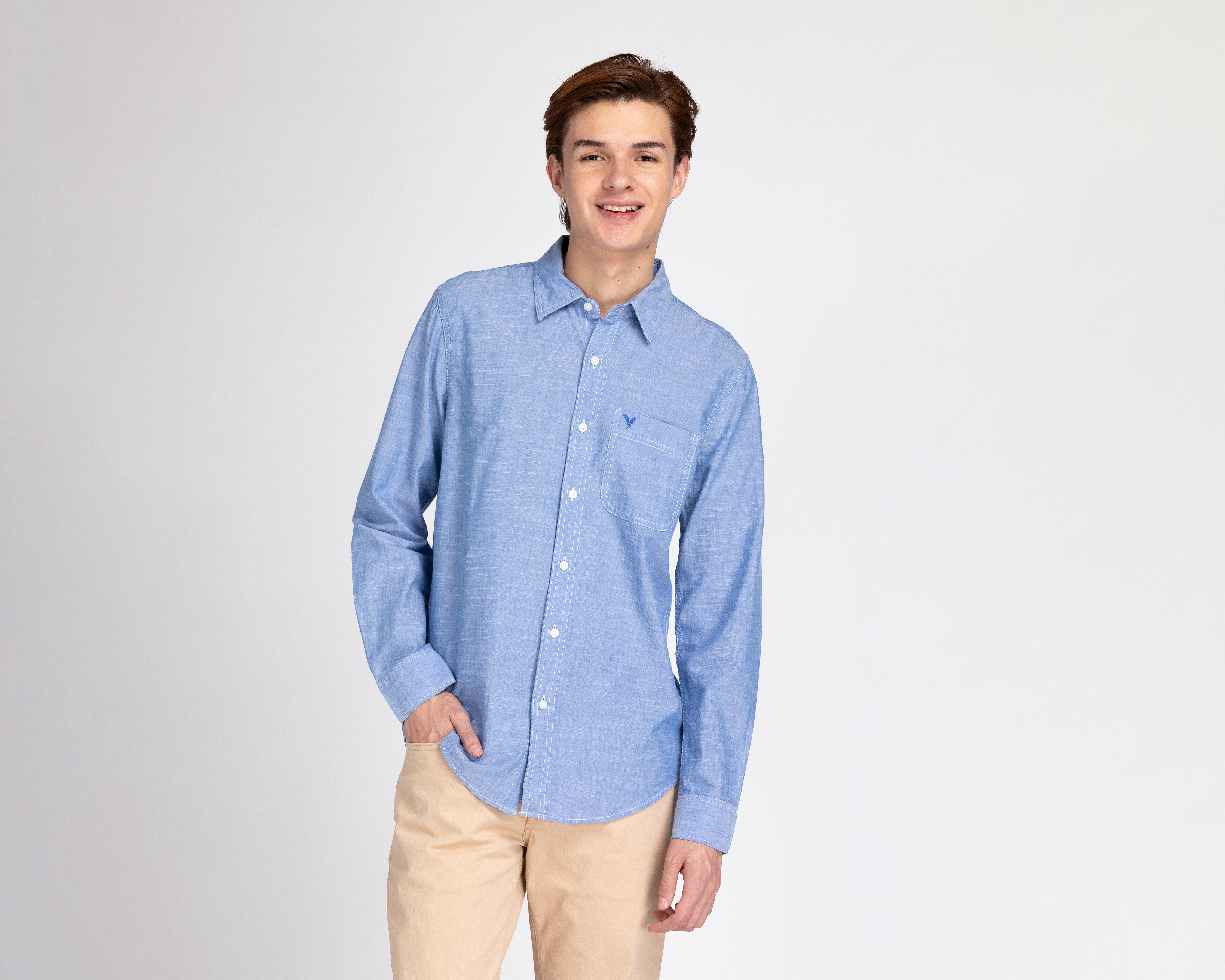 Foto 2 pulgar | Foto 1 | Camisa American Eagle Slim Fit Lisa