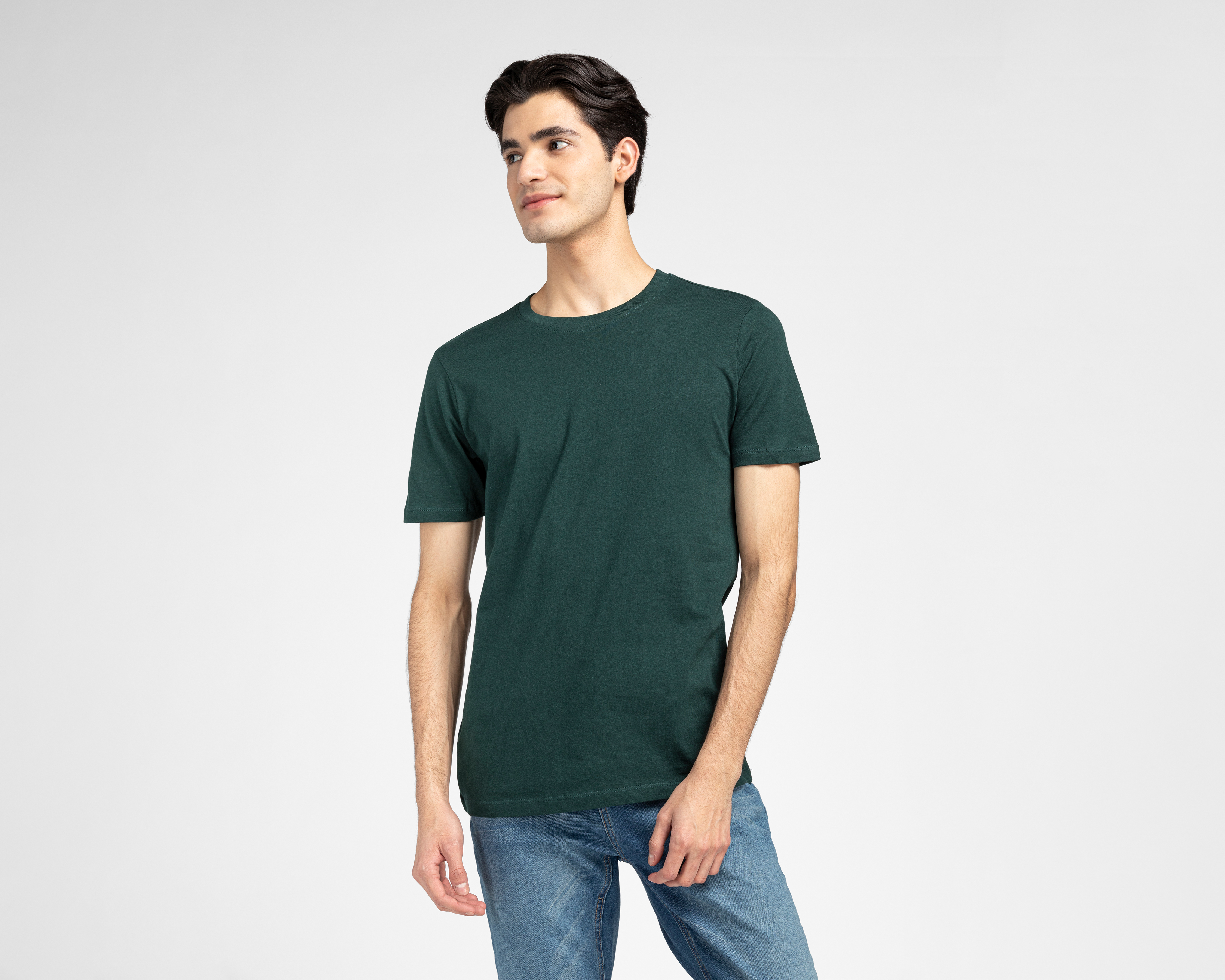 Playera de Cuello Redondo Verde Lucky Star para Hombre