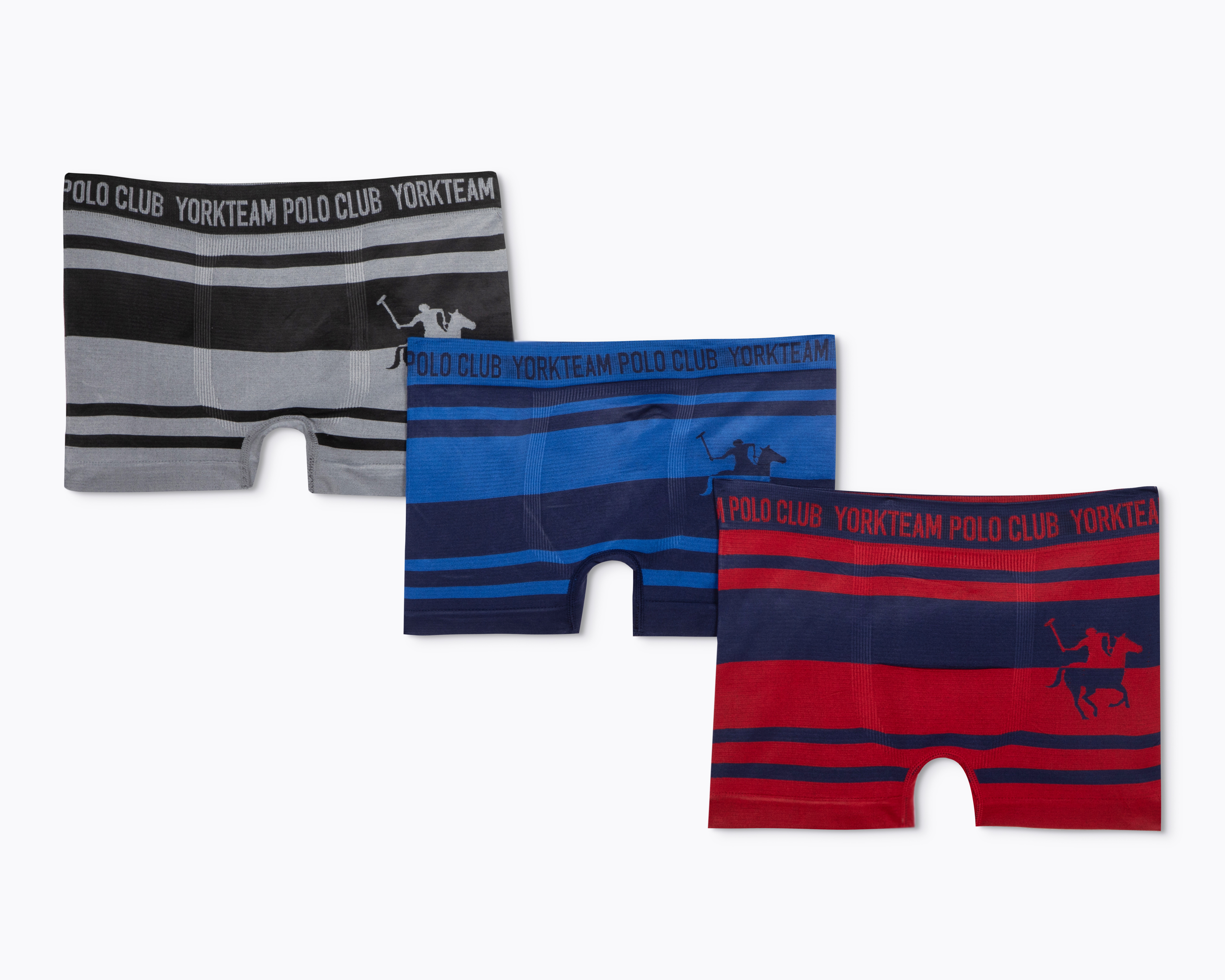 Bóxer Corto York Team Polo Club 3 Piezas