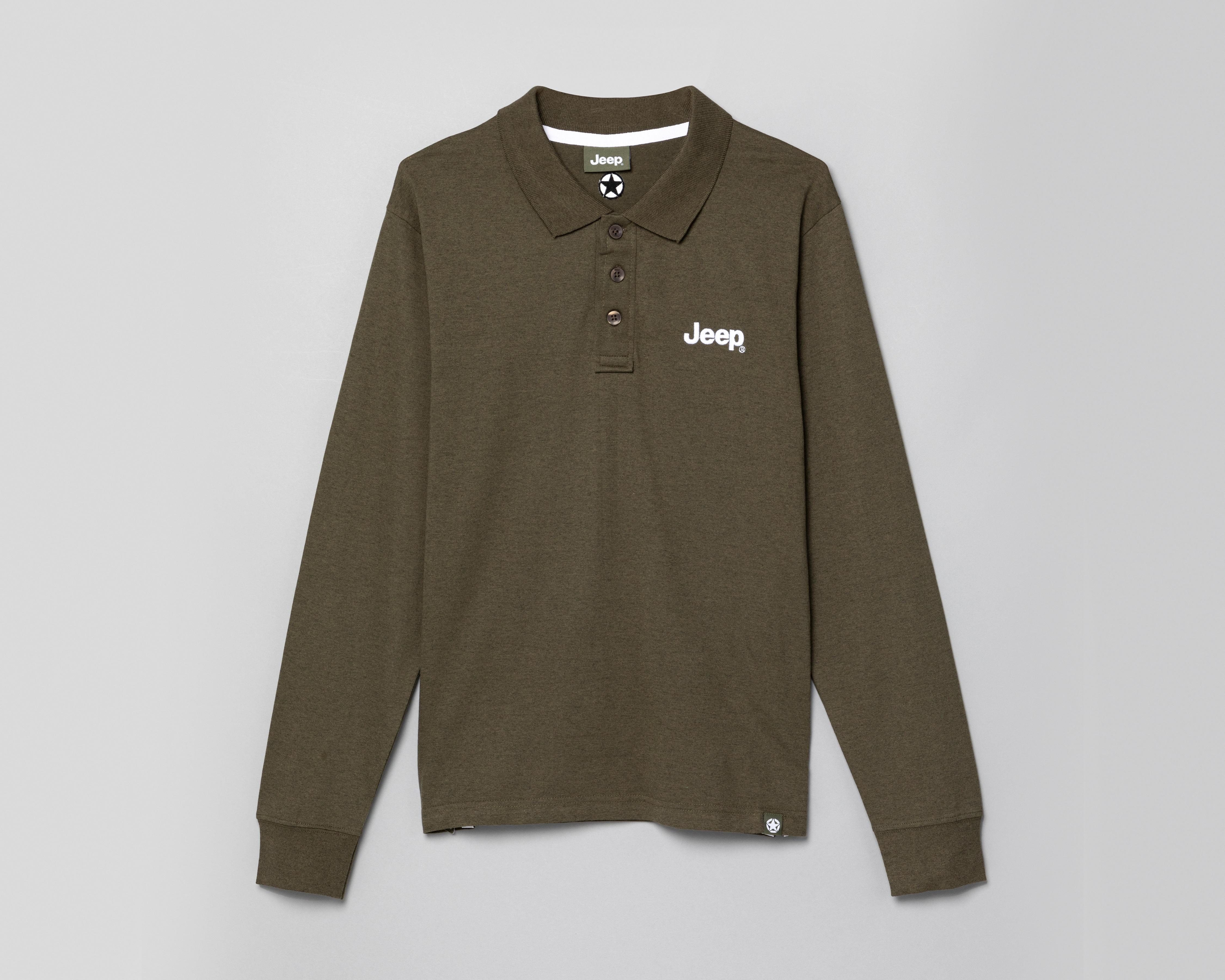 Foto 4 | Foto 4 | Playera Polo Jeep Manga Larga Verde para Hombre