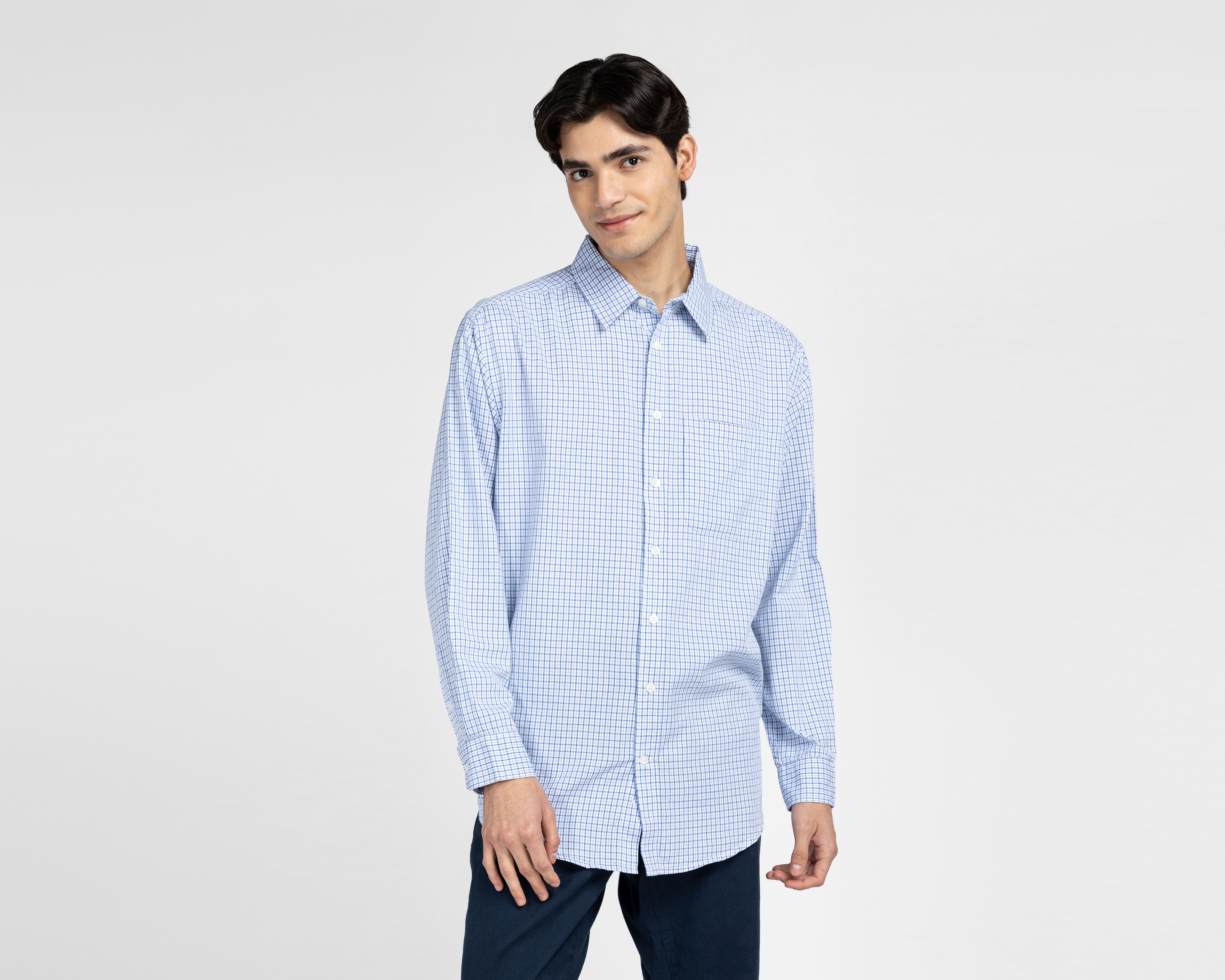 Foto 1 | Foto 1 | Camisa Casual Wall Street Regular Fit a Cuadros