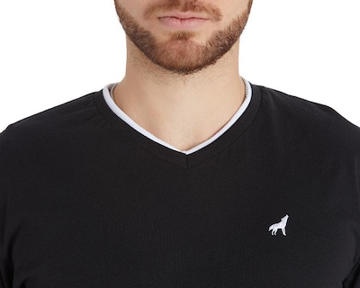 Foto 3 | Foto 3 | Playera de Cuello V Negro Refill para Hombre