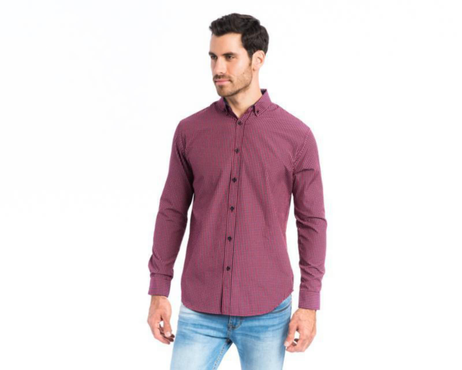 Camisa Casual Porto Sur Classic Fit a Cuadros