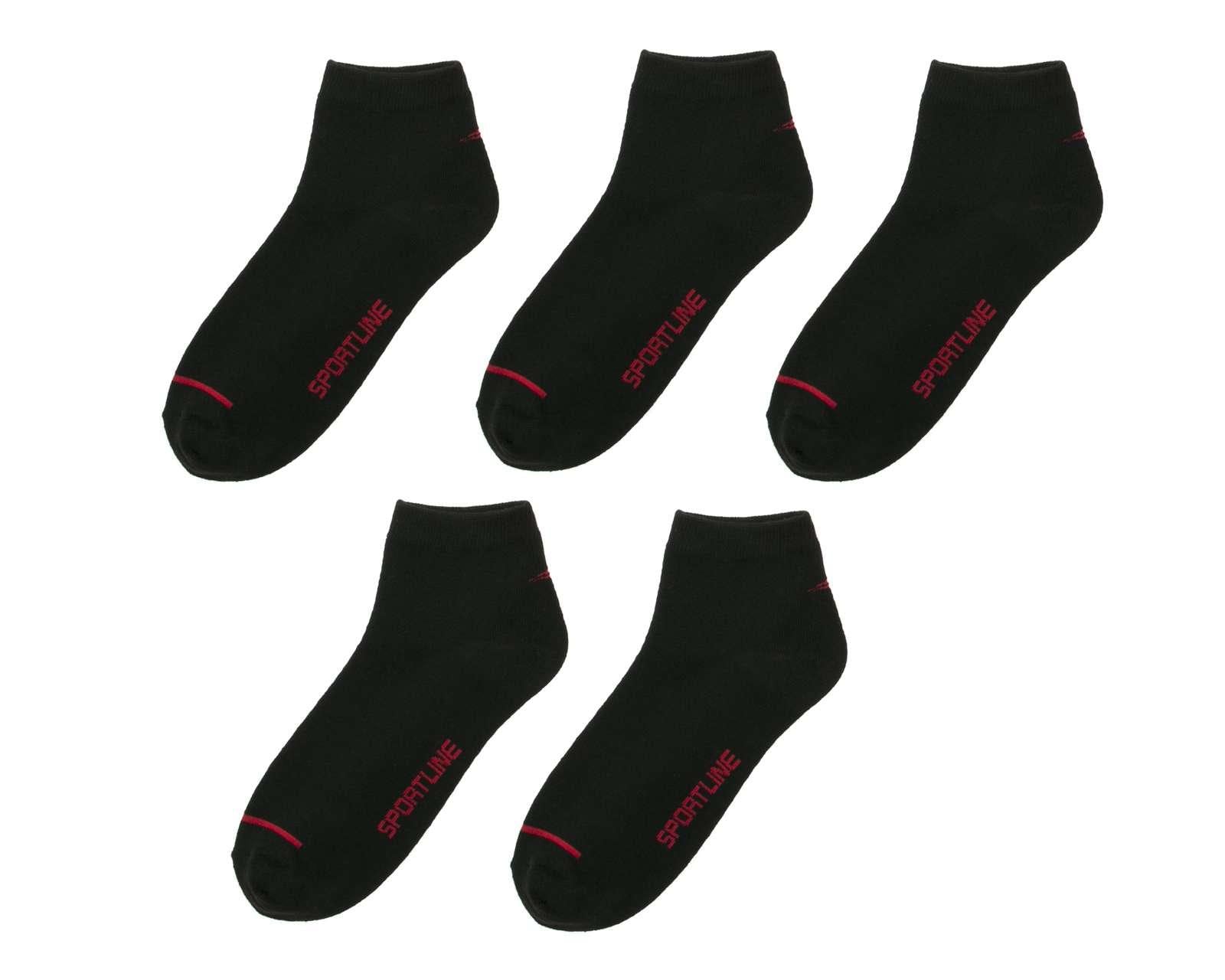 Foto 2 pulgar | Foto 1 | Calcetas Deportivas Cortas Sportline para Hombre 5 Pares