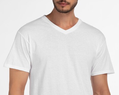 Foto 4 | Foto 4 | Playera Interior Cuello V Hanes para Hombre 3 Piezas
