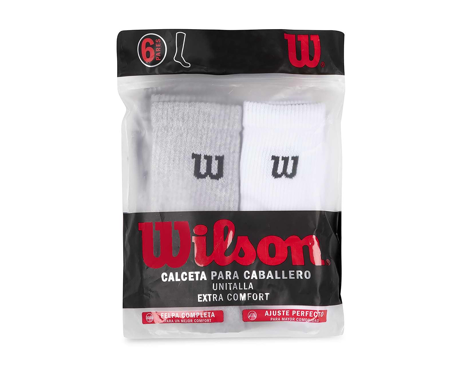Foto 6 pulgar | Foto 5 | Calcetas Deportivas Largas Wilson para Hombre 6 Pares