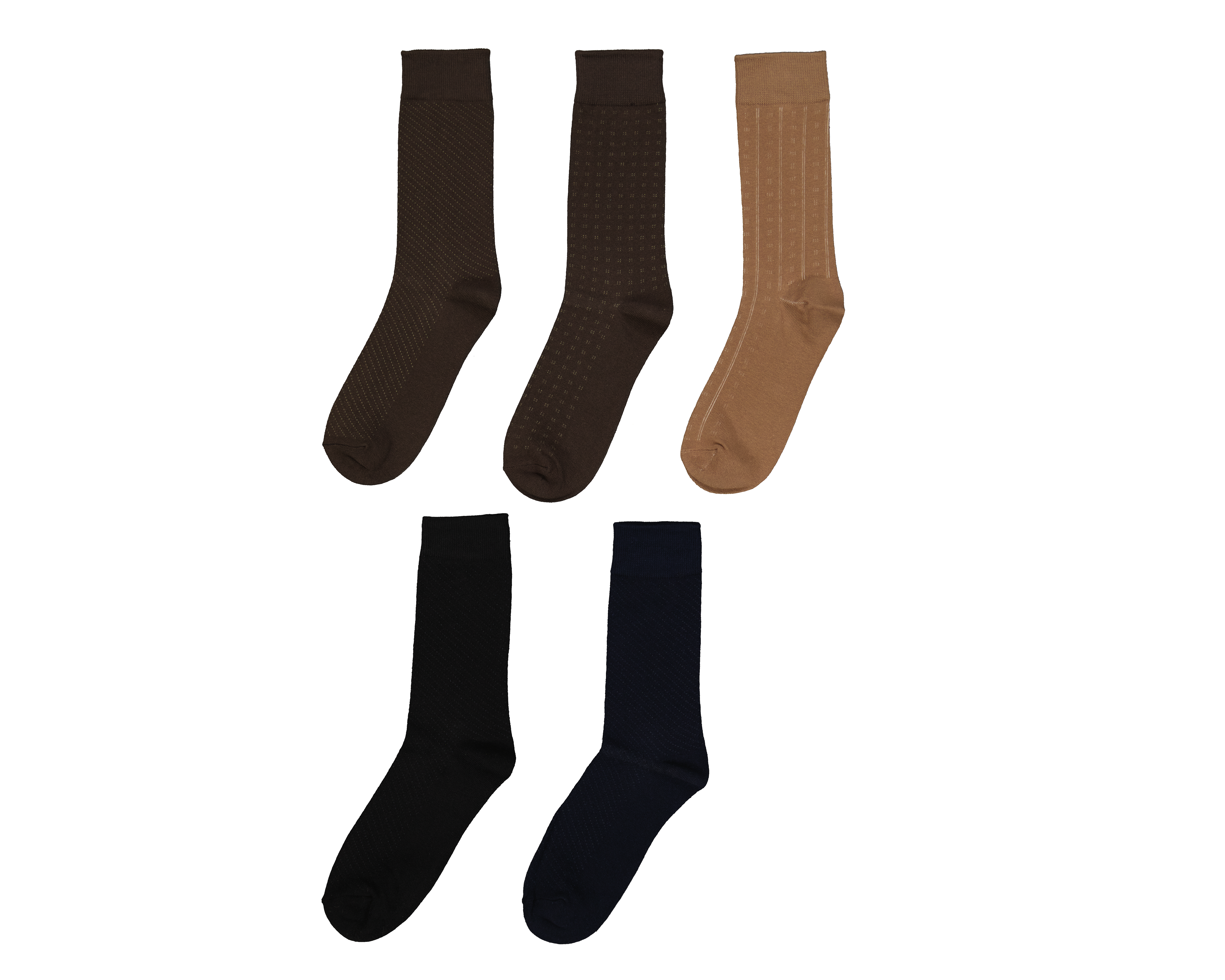 Foto 2 pulgar | Foto 1 | Calcetas de Vestir Largas de Algodón Wall Street para Hombre 5 Pares