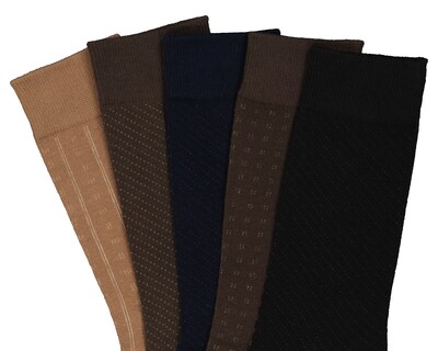 Foto 2 | Foto 2 | Calcetas de Vestir Largas de Algodón Wall Street para Hombre 5 Pares