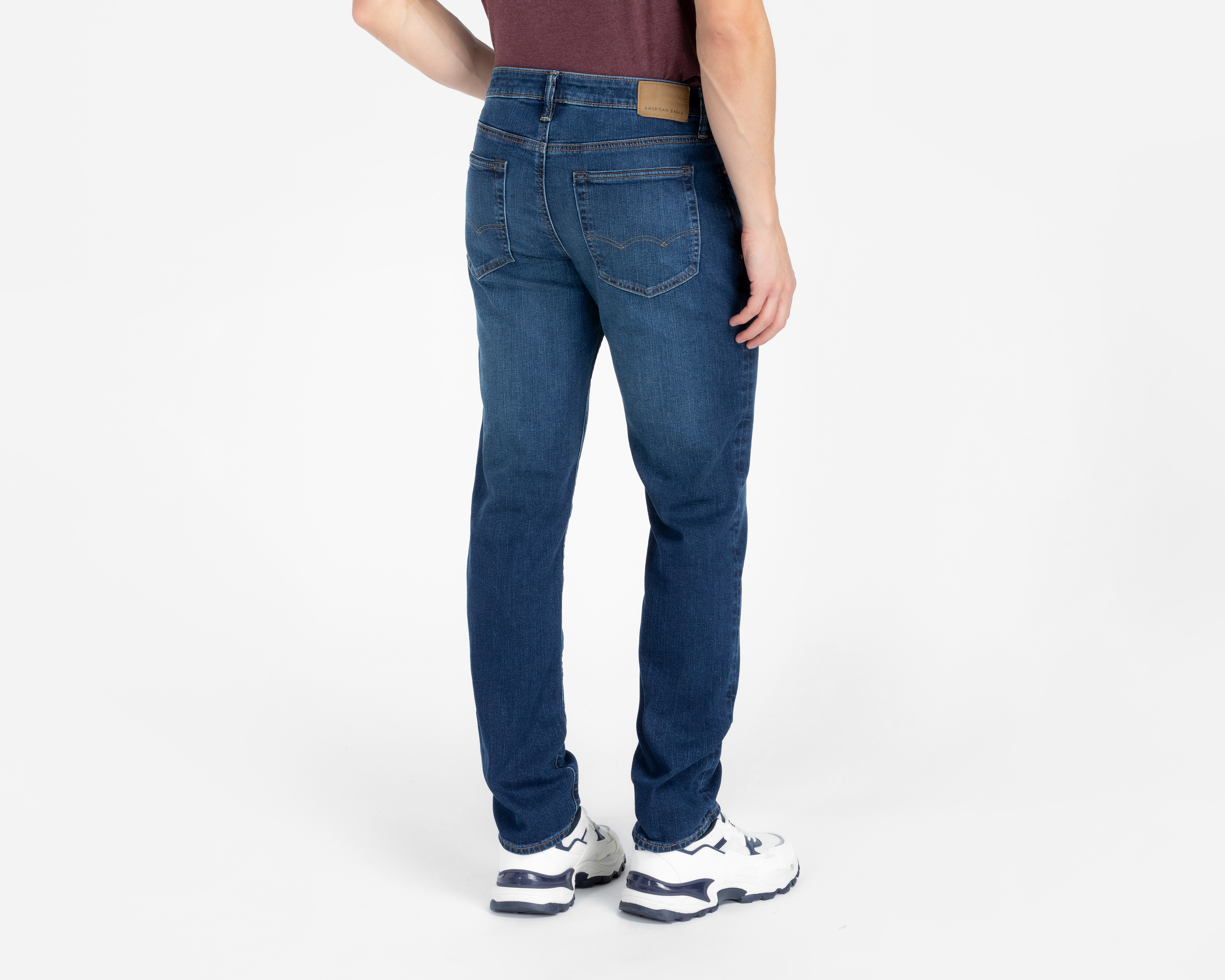 Foto 3 pulgar | Foto 2 | Jeans Slim Straight American Eagle Dark Clean