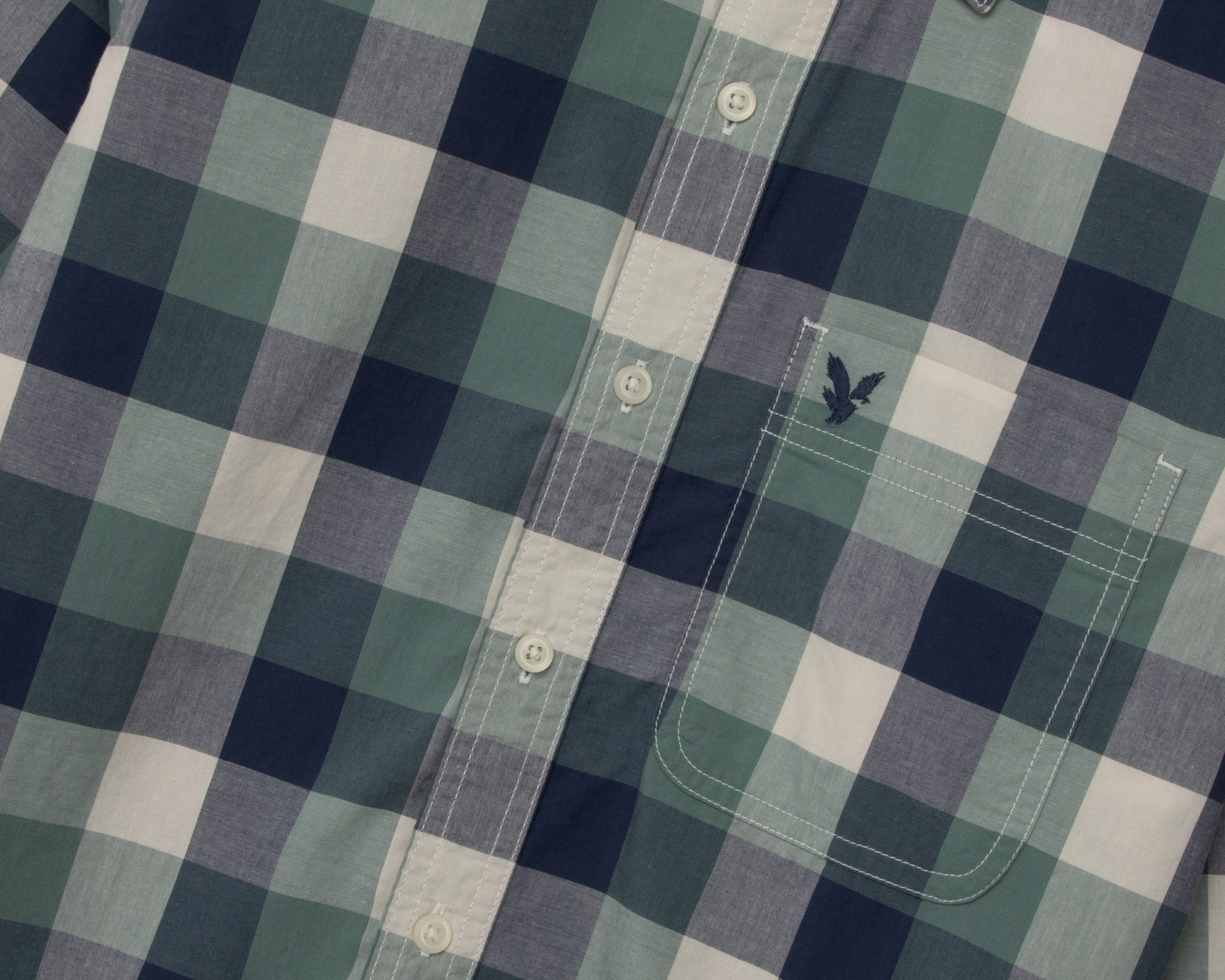 Foto 4 pulgar | Foto 3 | Camisa Casual de Algodón American Eagle Slim Fit a Cuadros