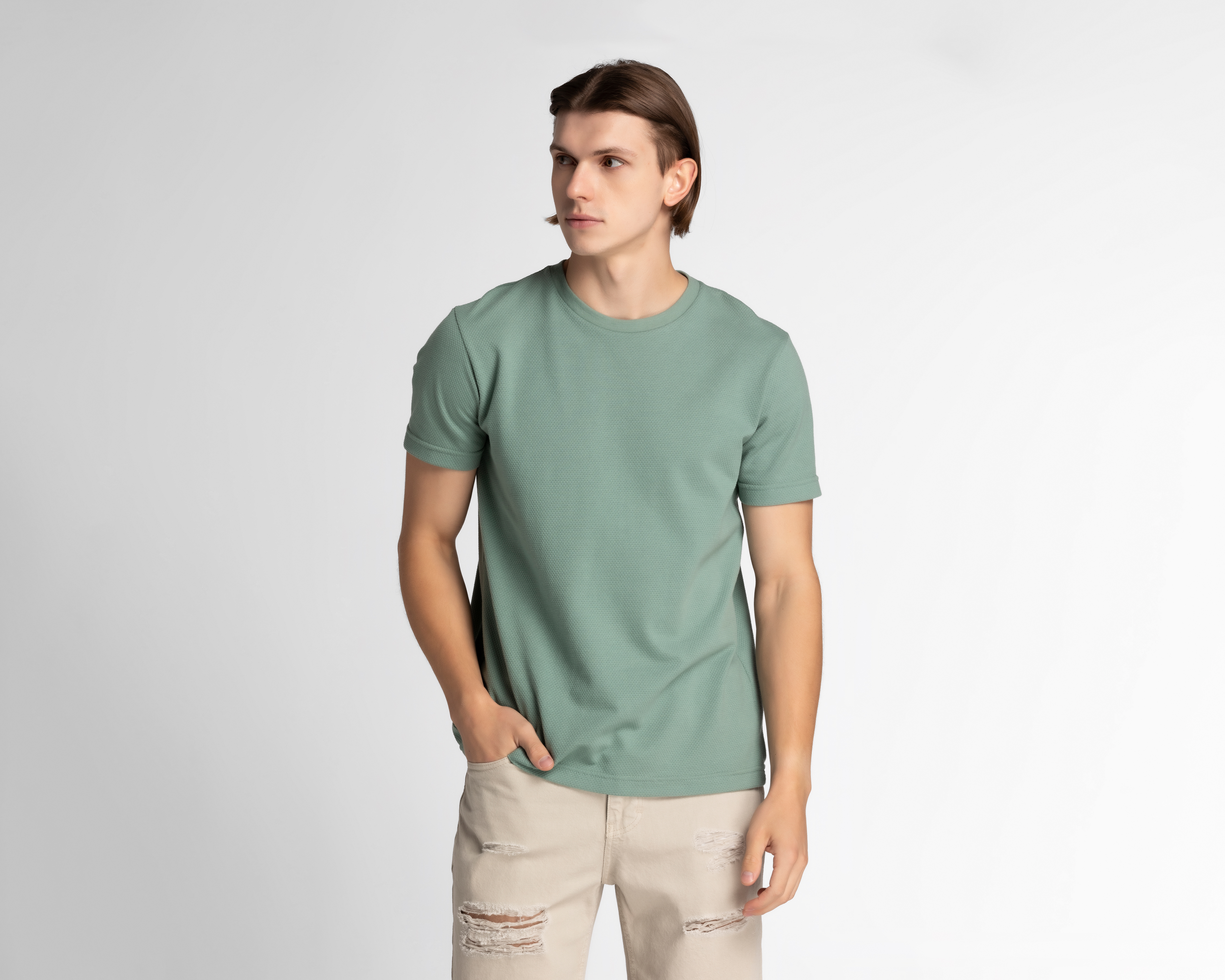 Foto 2 pulgar | Foto 1 | Playera Refill Cuello Redondo