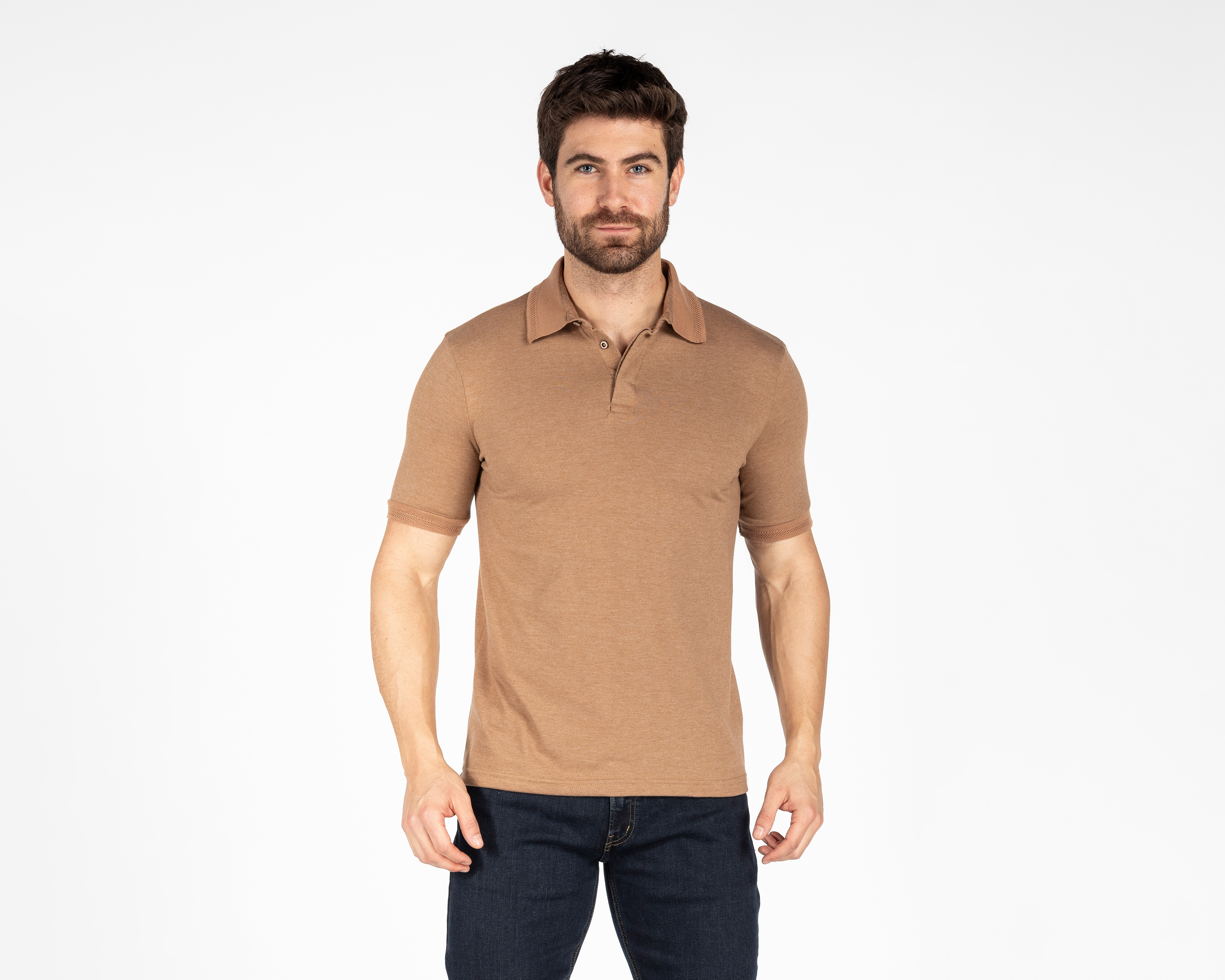 Playera Polo Porto Sur Café para Hombre
