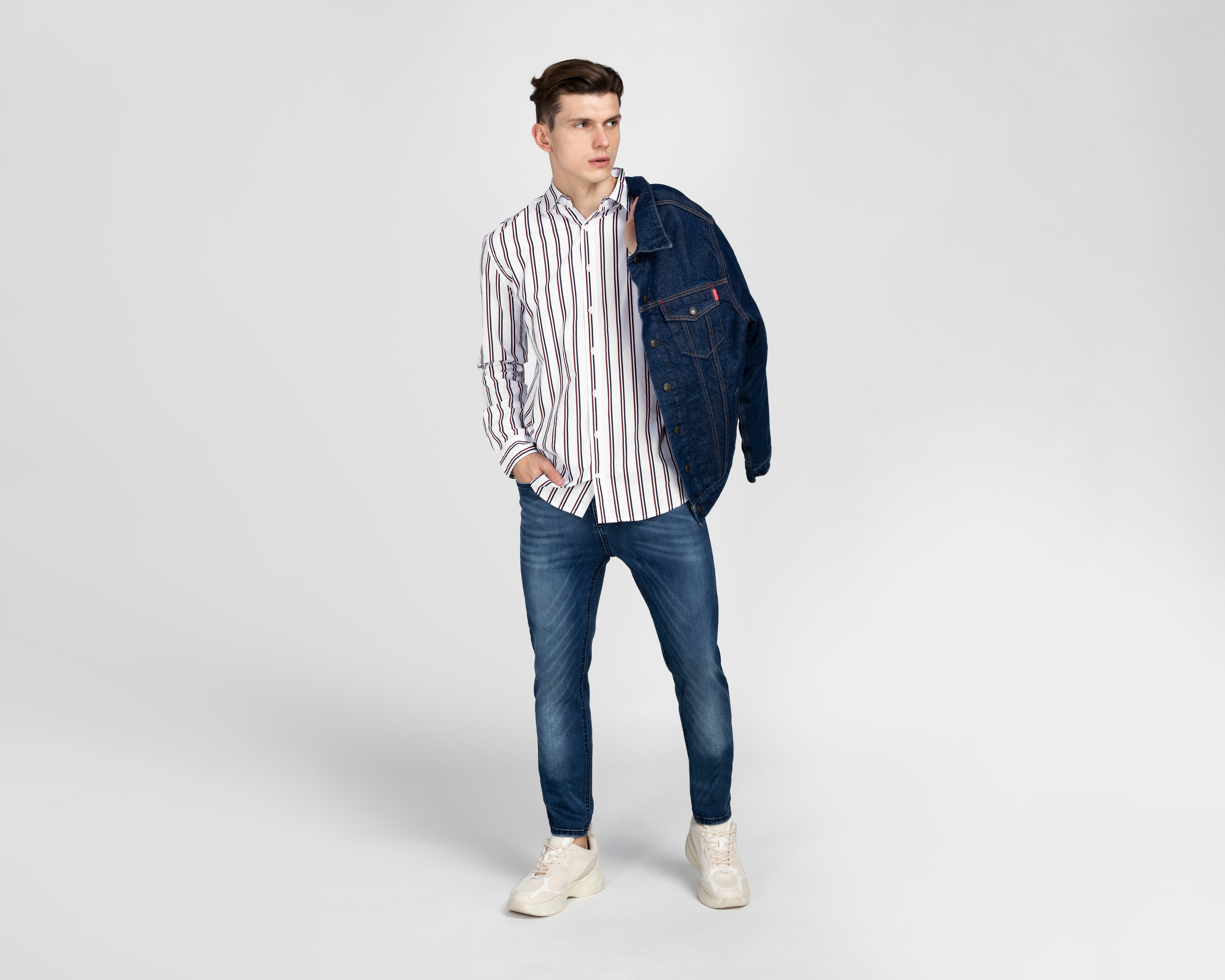 Foto 3 pulgar | Foto 2 | Camisa de Moda Refill Regular Fit a Rayas