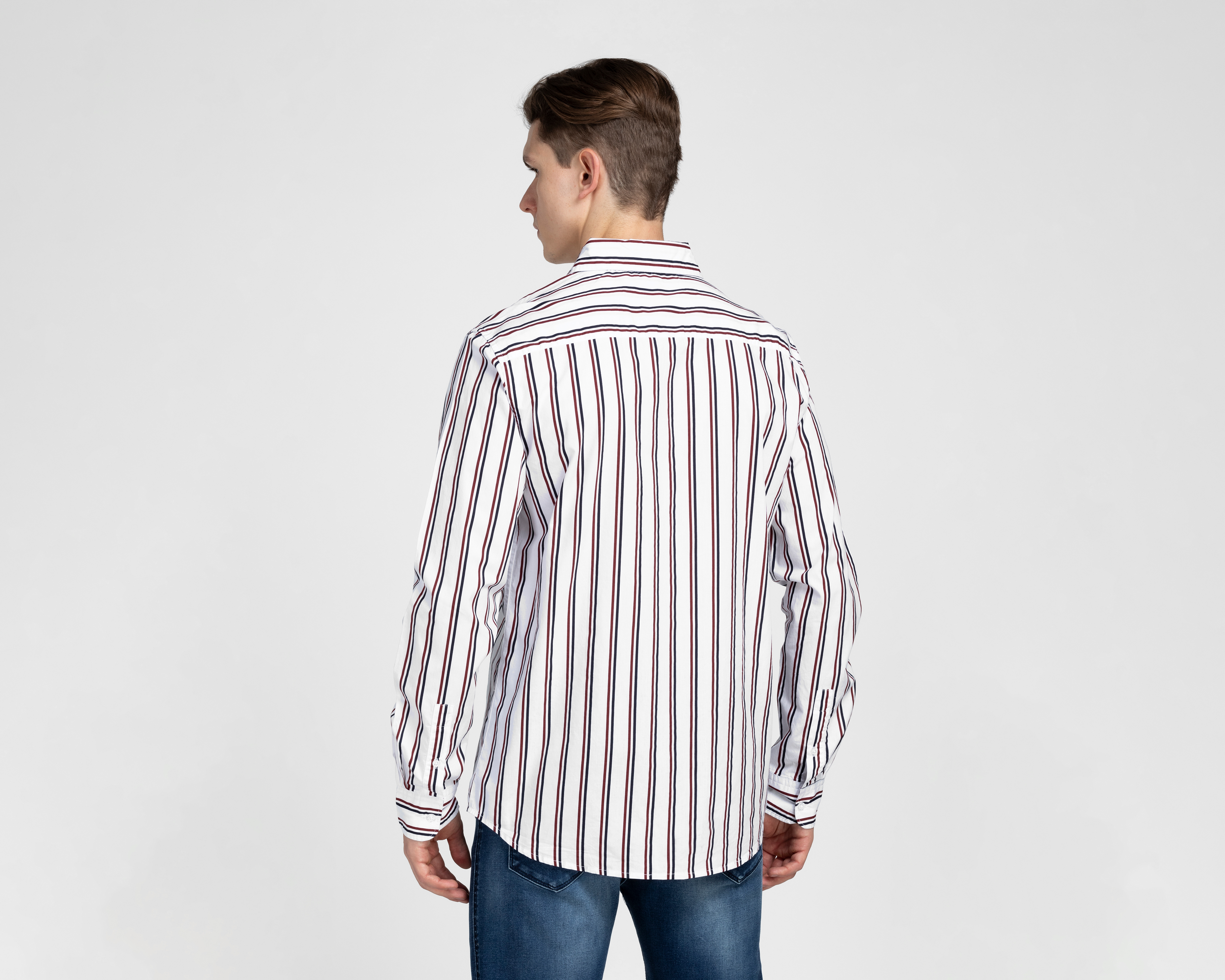 Foto 4 pulgar | Foto 3 | Camisa de Moda Refill Regular Fit a Rayas