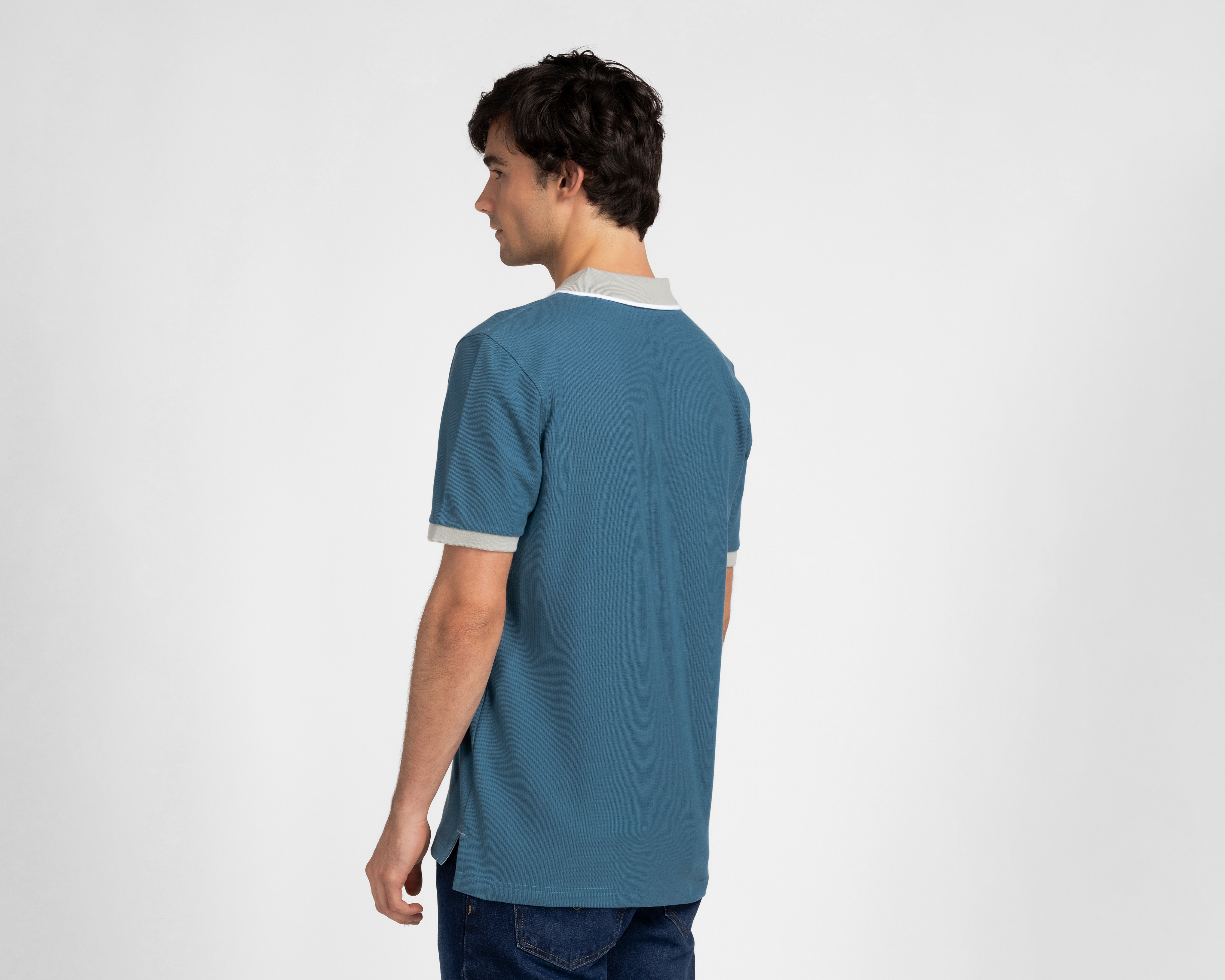 Foto 3 pulgar | Foto 2 | Playera Polo K-Swiss Azul para Hombre
