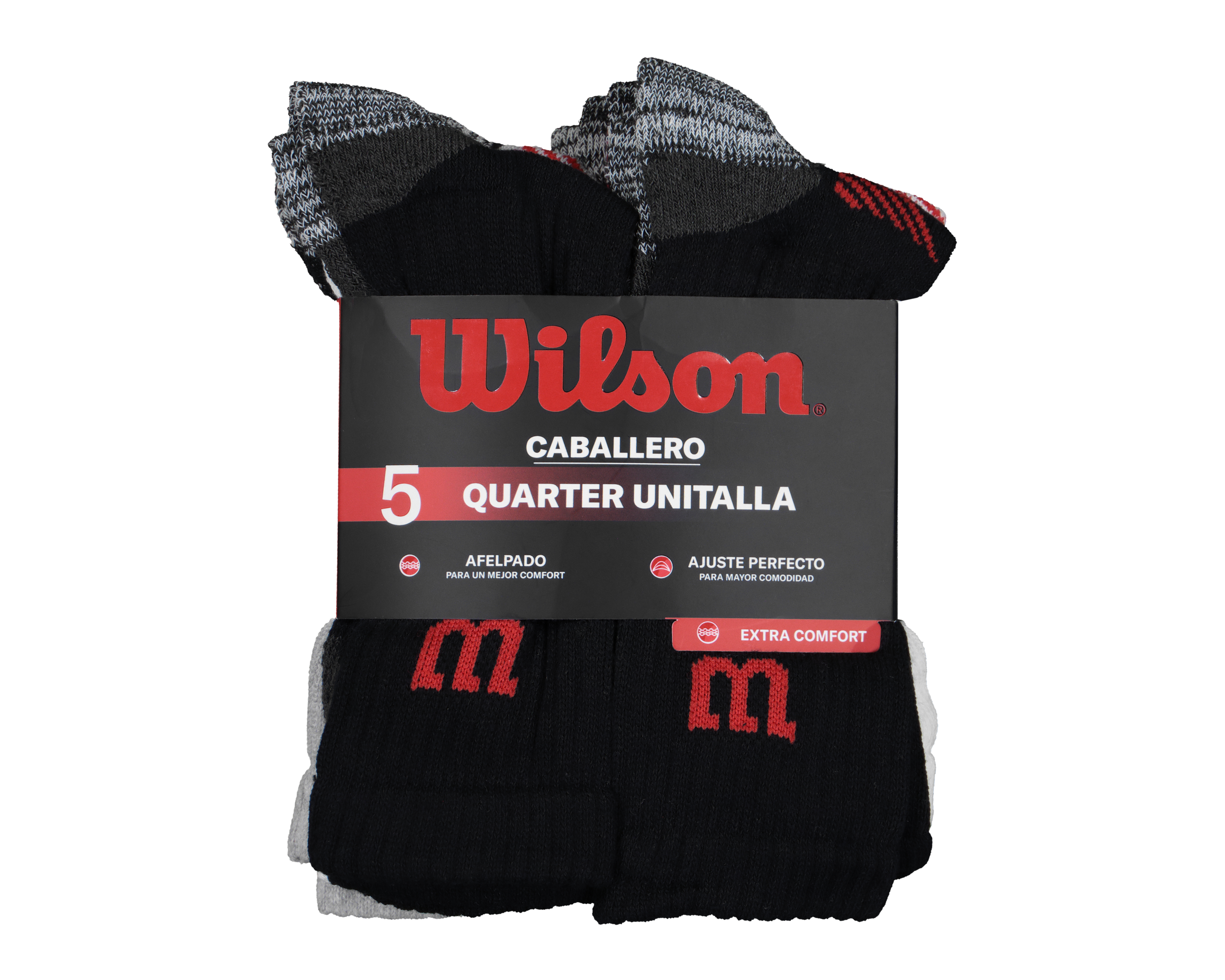 Foto 4 pulgar | Foto 3 | Calcetas Deportivas Largas Wilson para Hombre 5 Pares