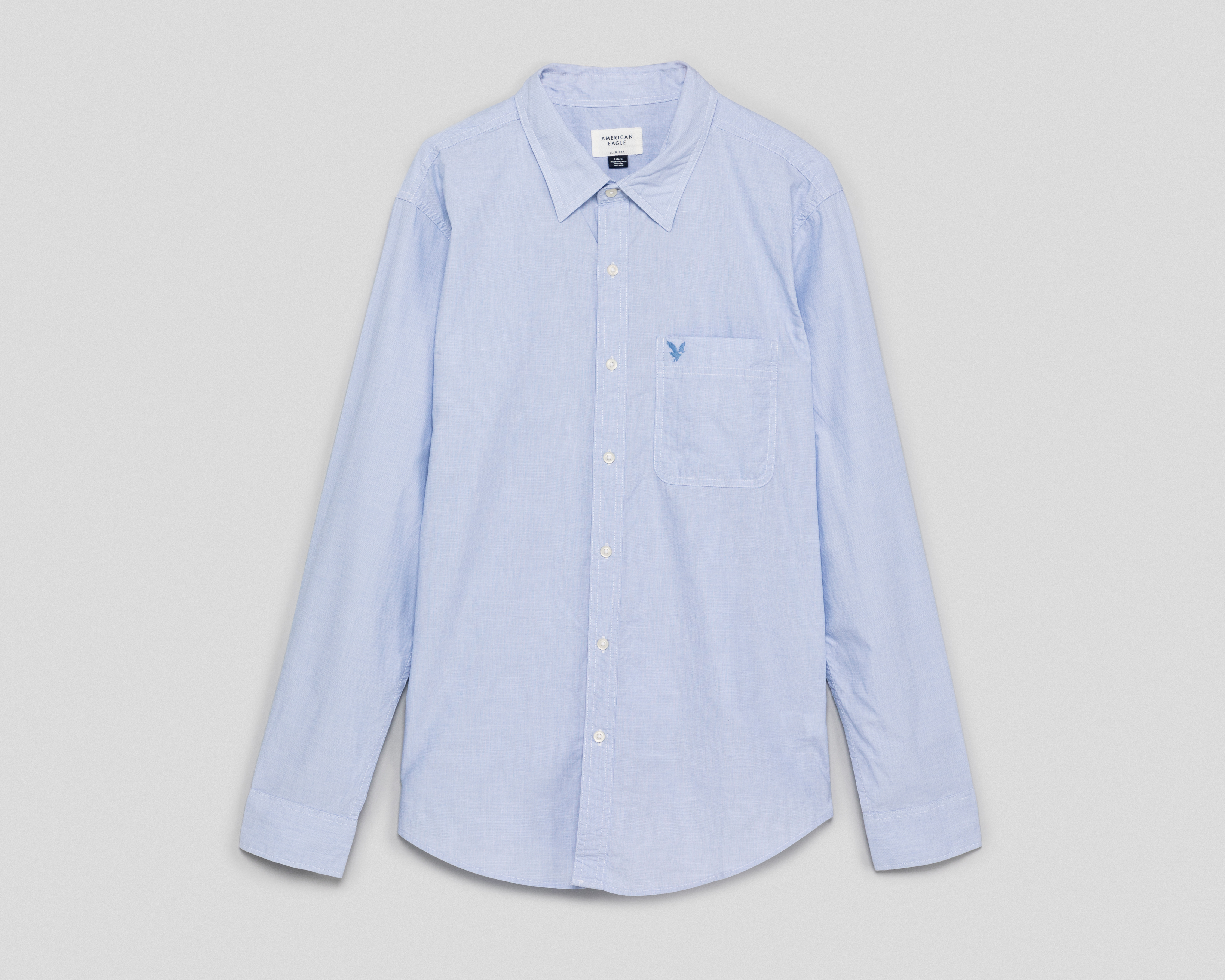 Camisa de Vestir American Eagle Manga Larga  Cuello Americano