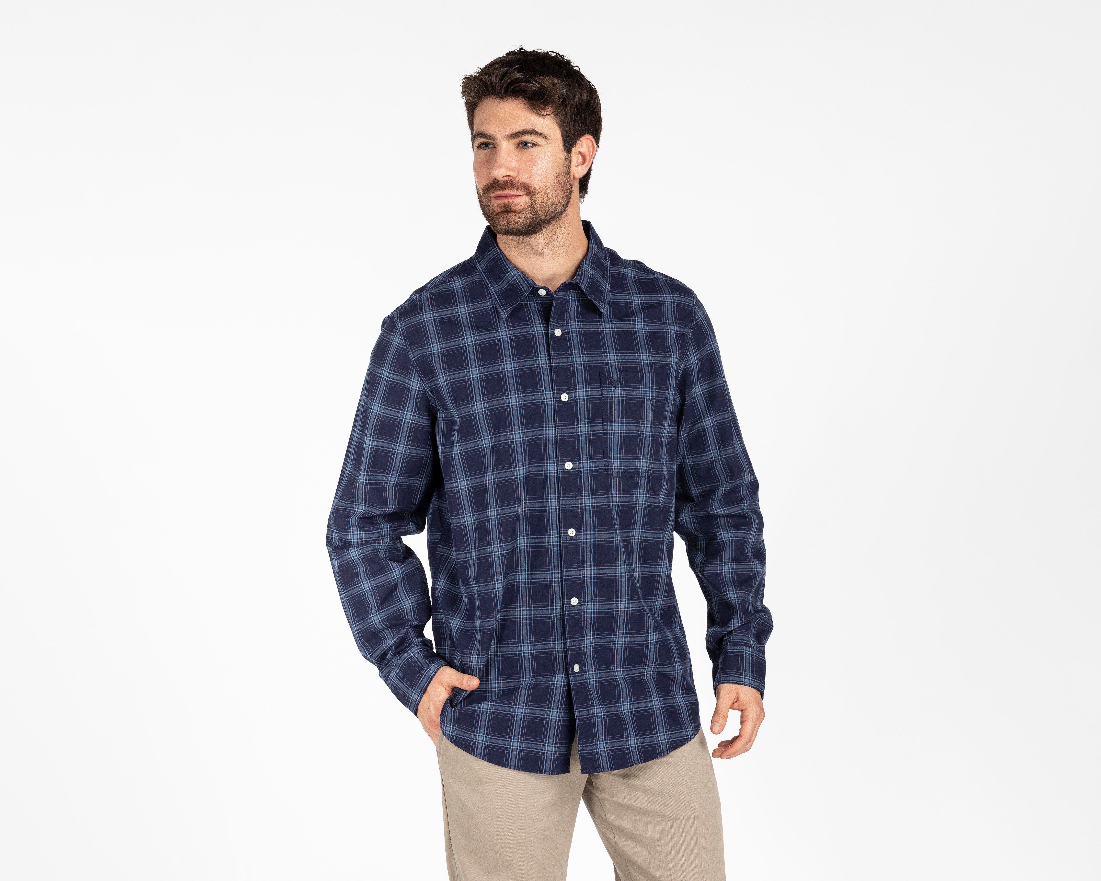 Camisa Casual American Eagle Slim Fit a Cuadros