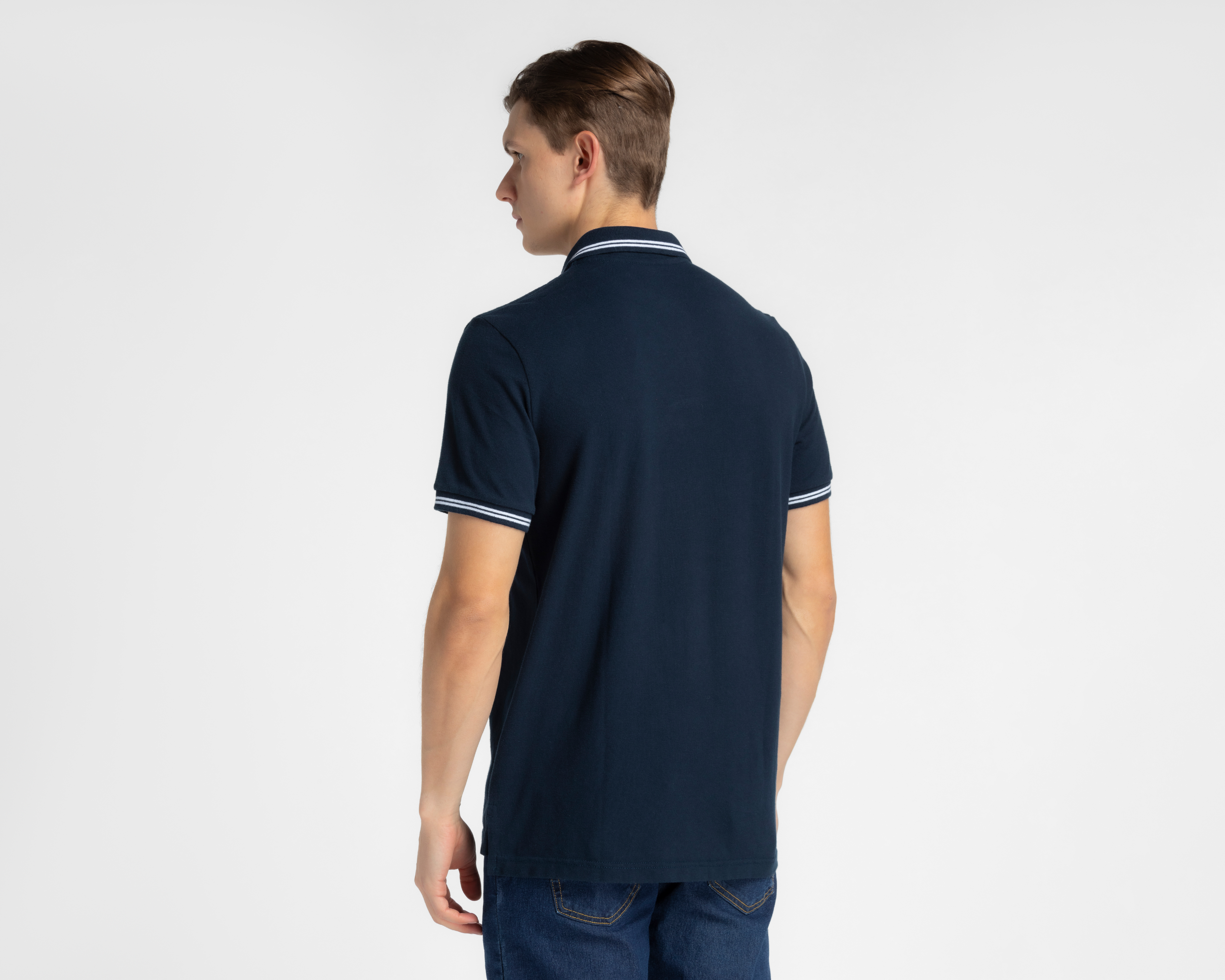Foto 3 pulgar | Foto 2 | Playera Polo American Eagle Classic Azul Marino para Hombre