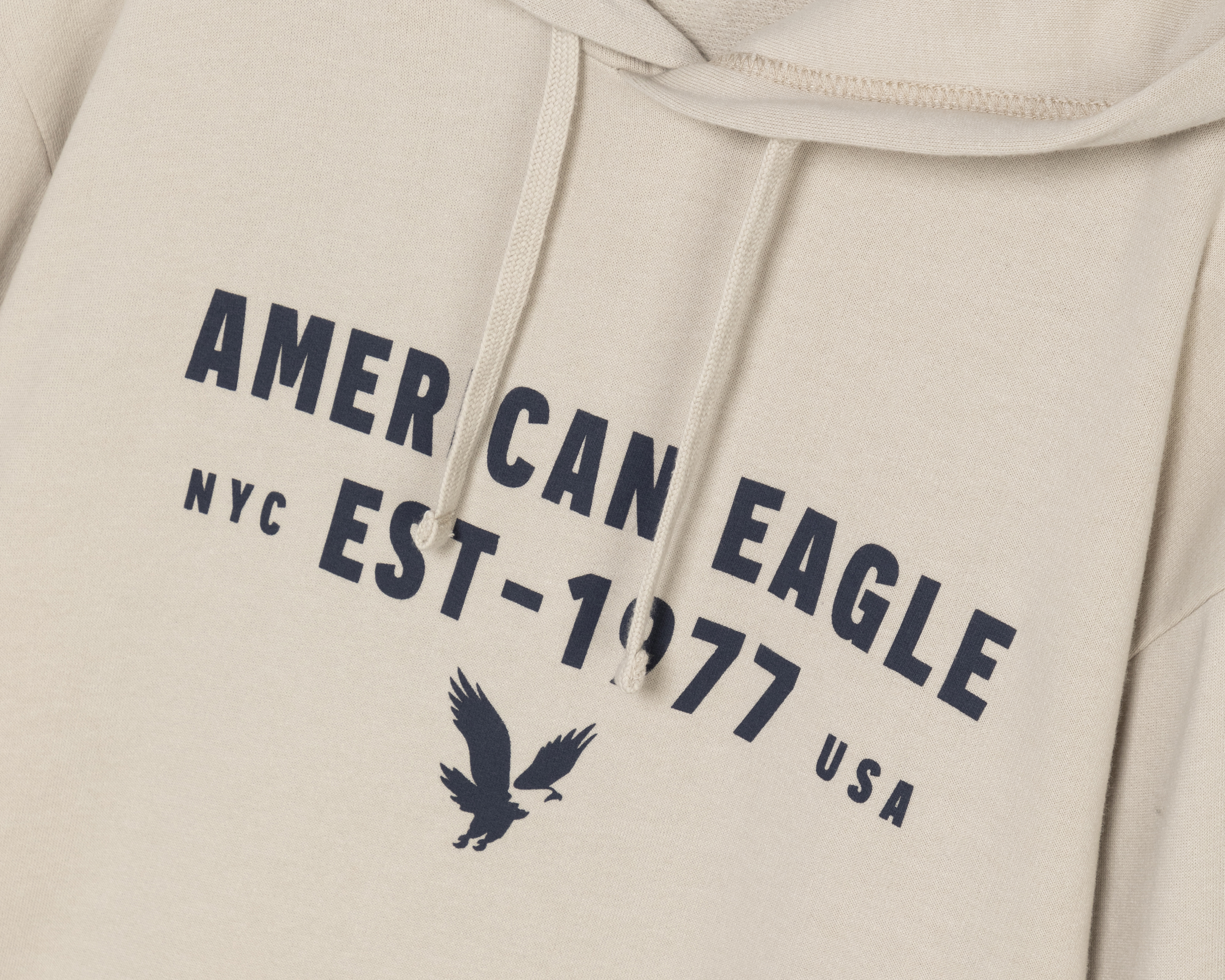 Foto 4 pulgar | Foto 3 | Sudadera American Eagle Beige con Capucha