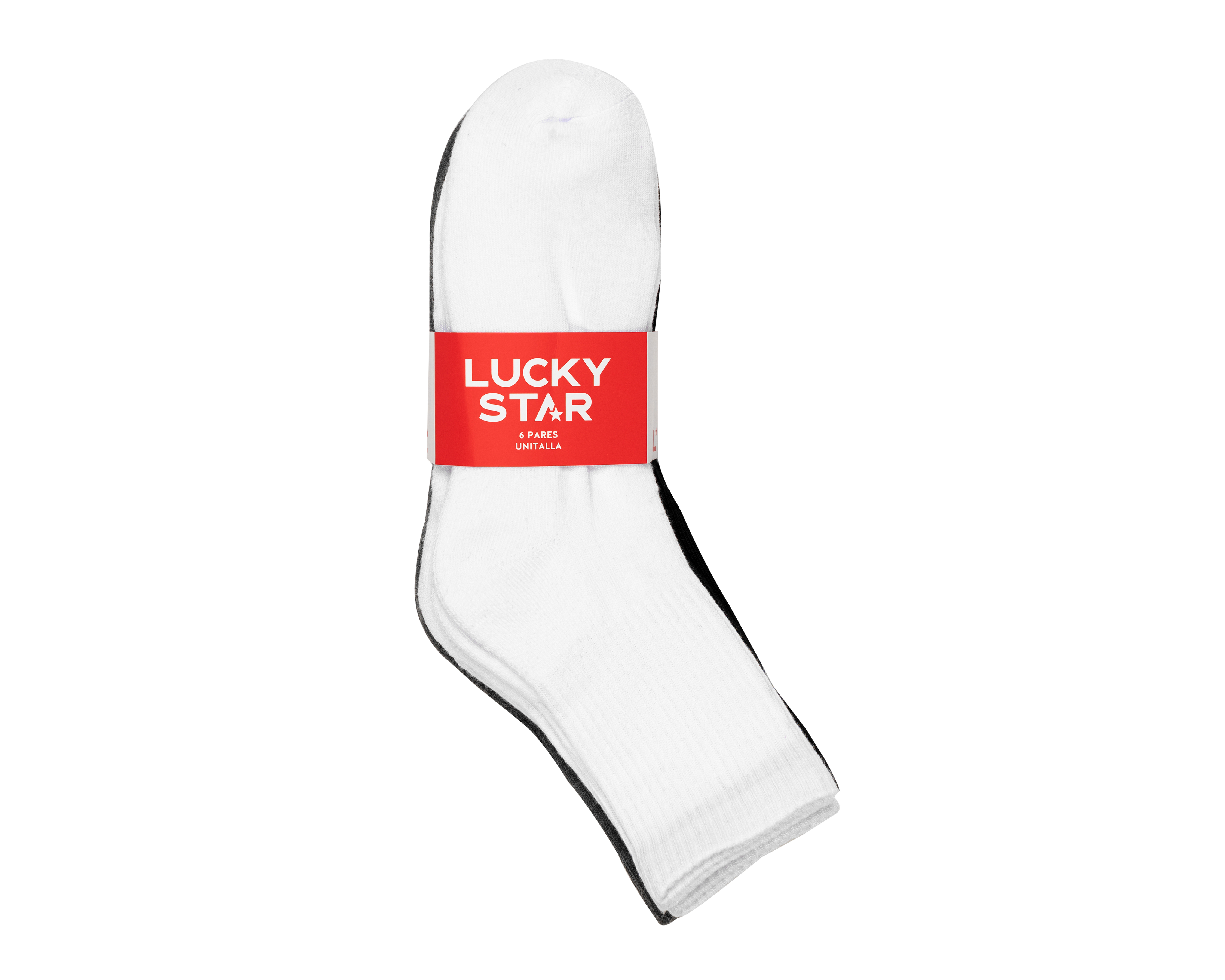 Foto 4 pulgar | Foto 3 | Calcetas Deportivas Lucky Star para Hombre 6 Pares