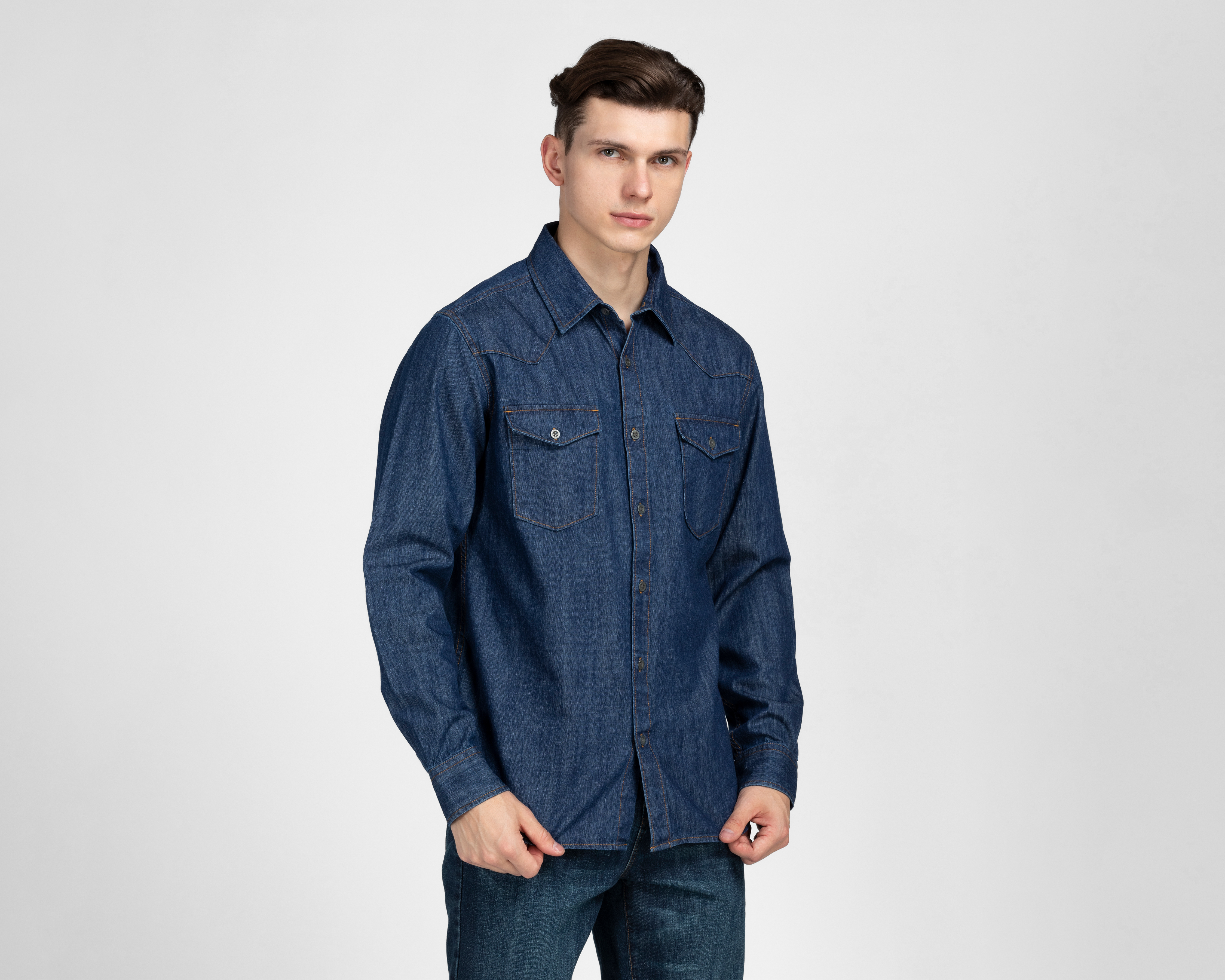 Foto 2 pulgar | Foto 1 | Camisa Casual Refill Regular Manga Larga Lisa