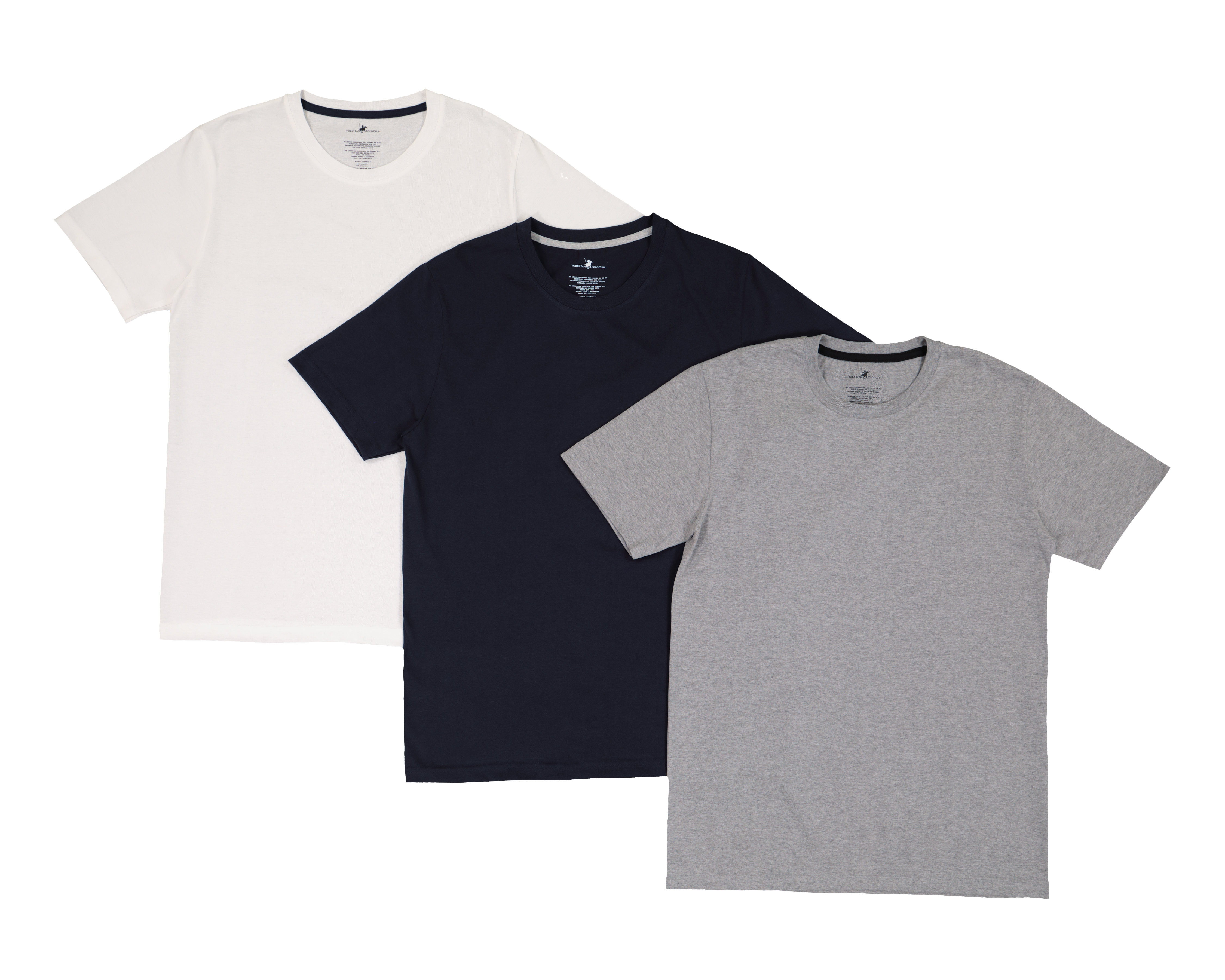 Playera Interior Manga Corta York Team Polo Club 3 Piezas