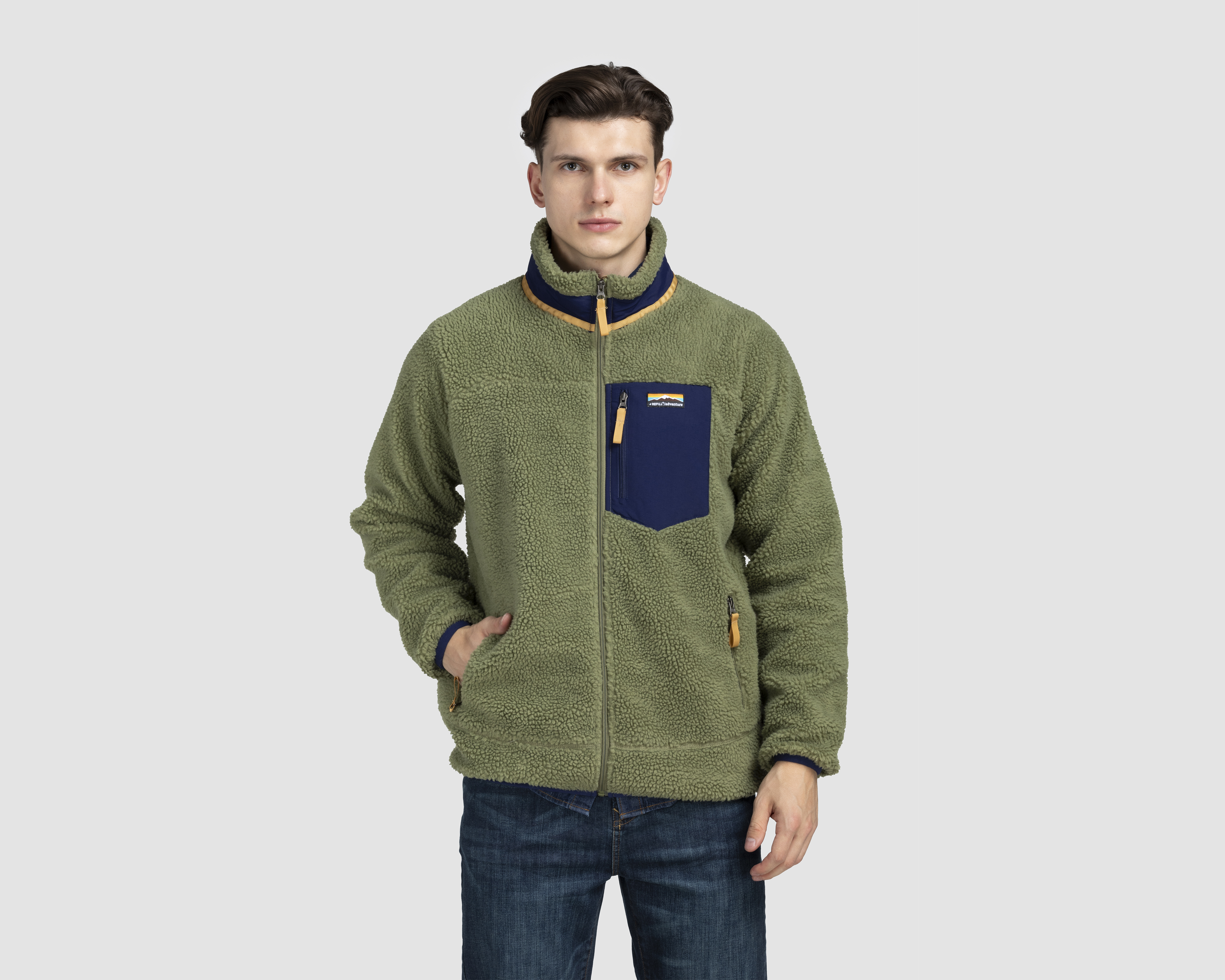 Foto 2 pulgar | Foto 1 | Chamarra Refill Cuello Alto