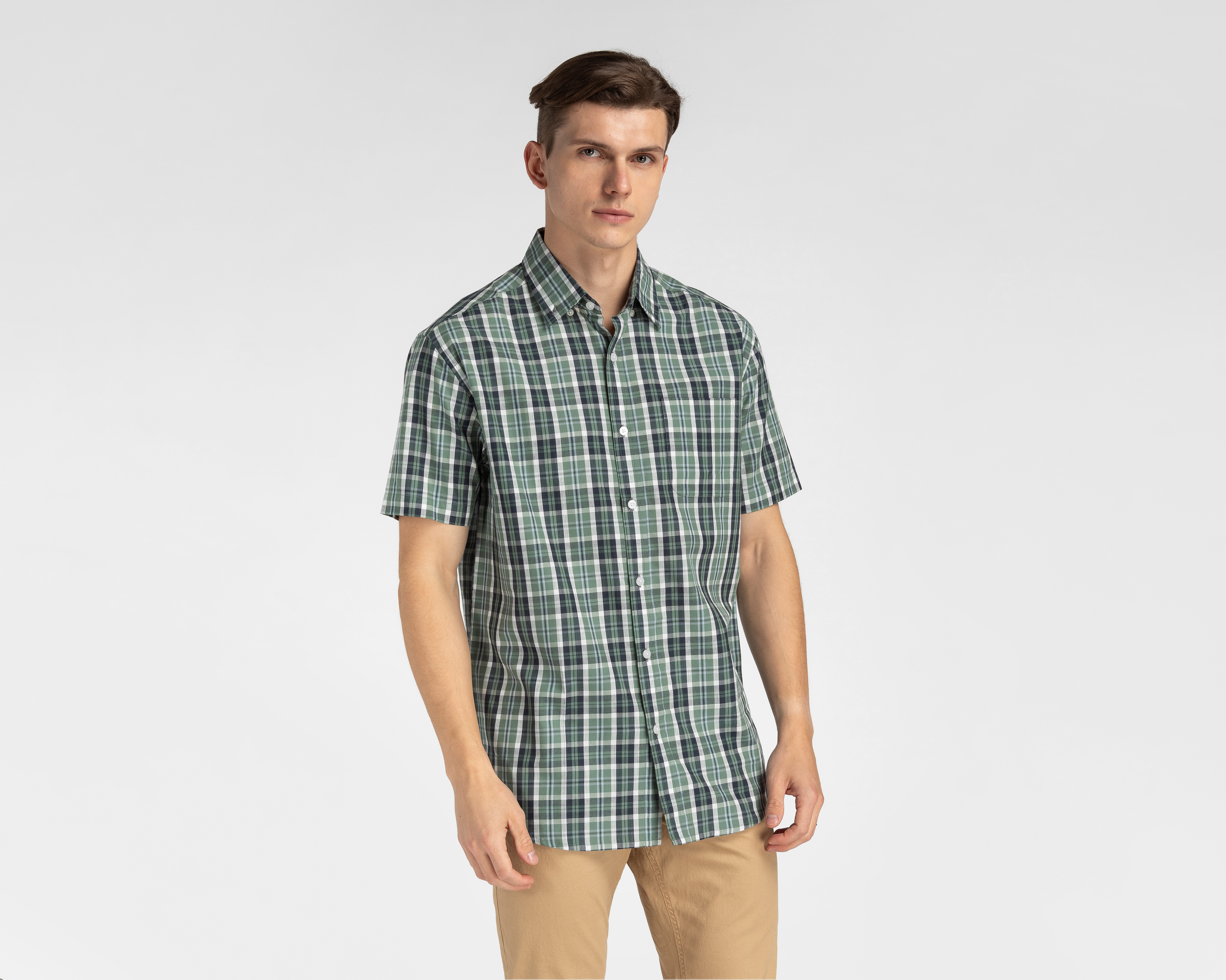 Camisa Casual Porto Sur Regular a Cuadros